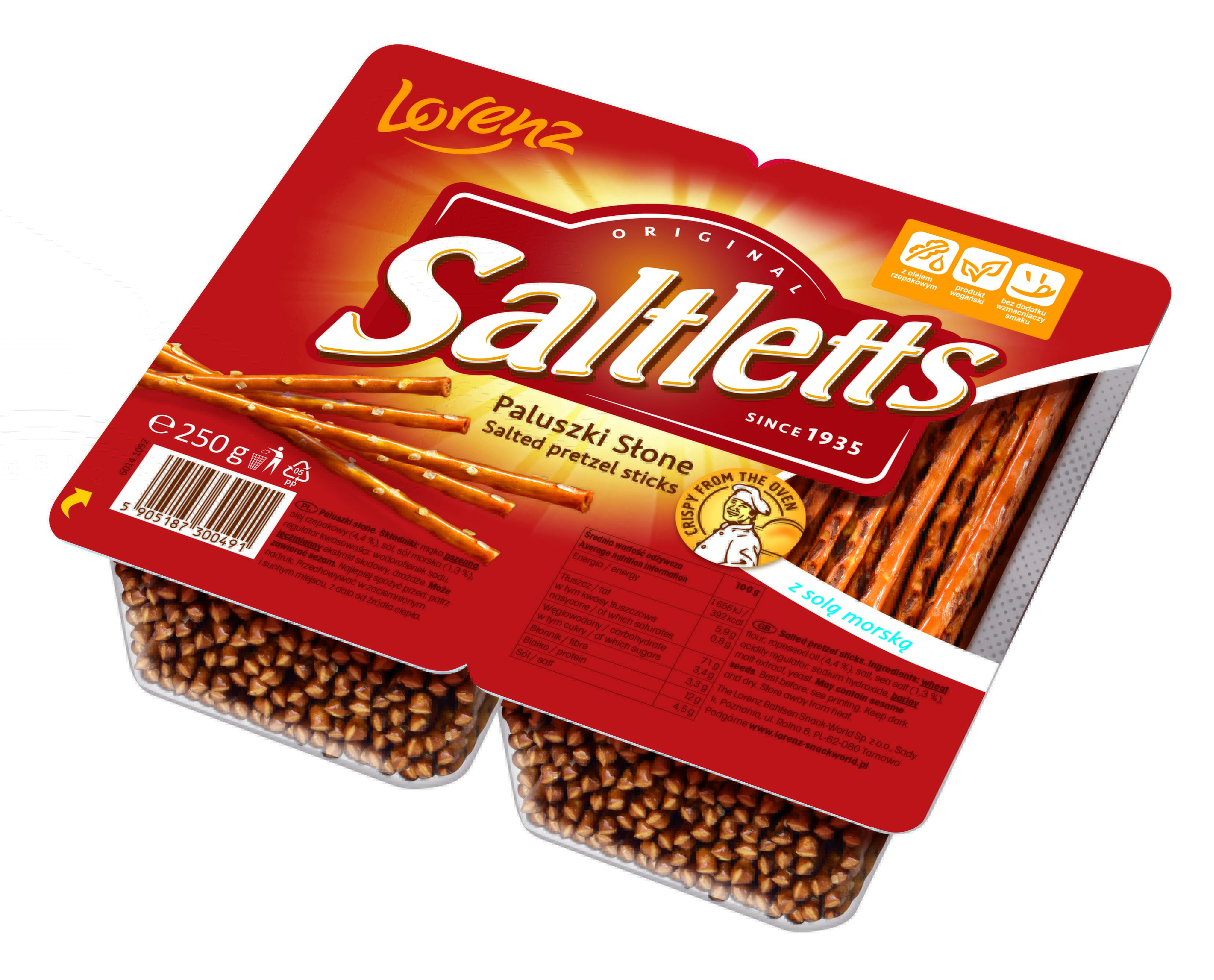 Saltletts Słone Paluszki - Tray 250G