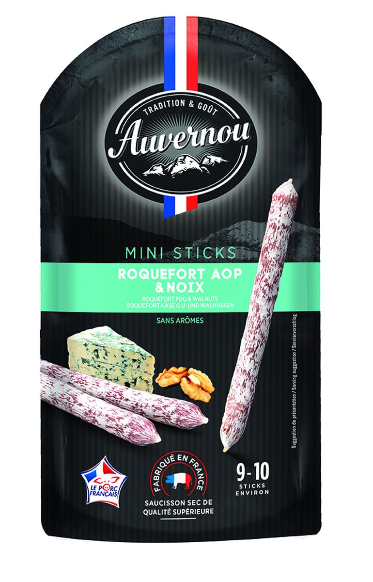 Mini Stick Z Serem Roquefort I Orzechem Włoskim 100G Auvernou