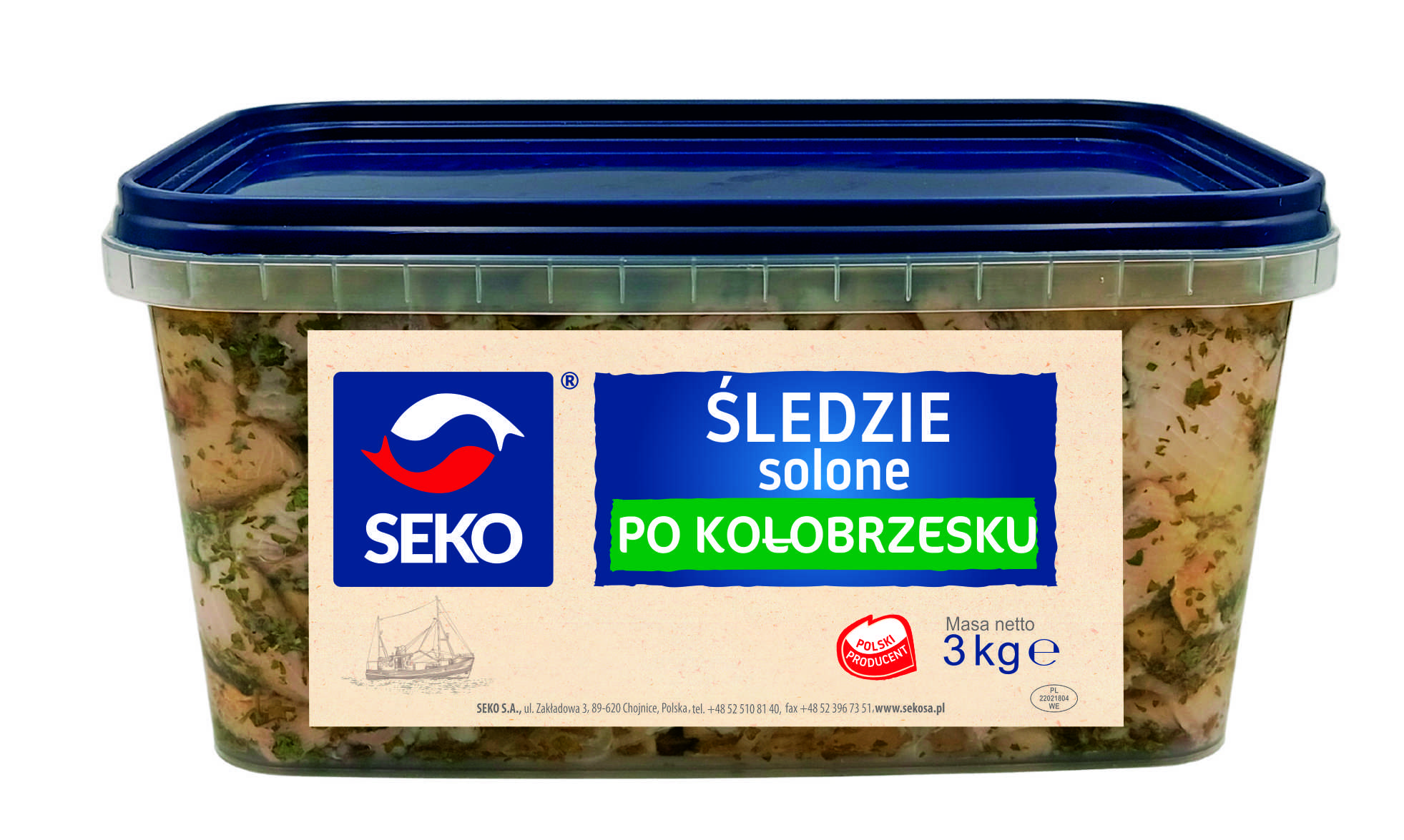Seko Śledzie Solone Po Kołobrzesku 3 Kg