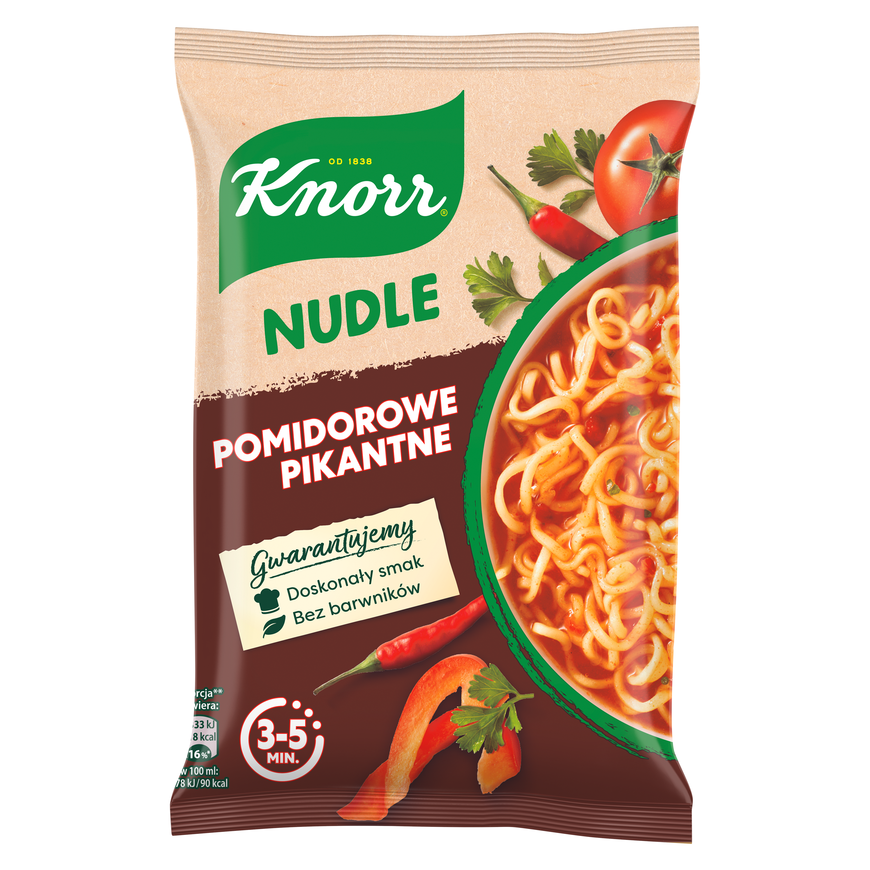 Knorr Nudle Pomidorowe Pikantne 63 G