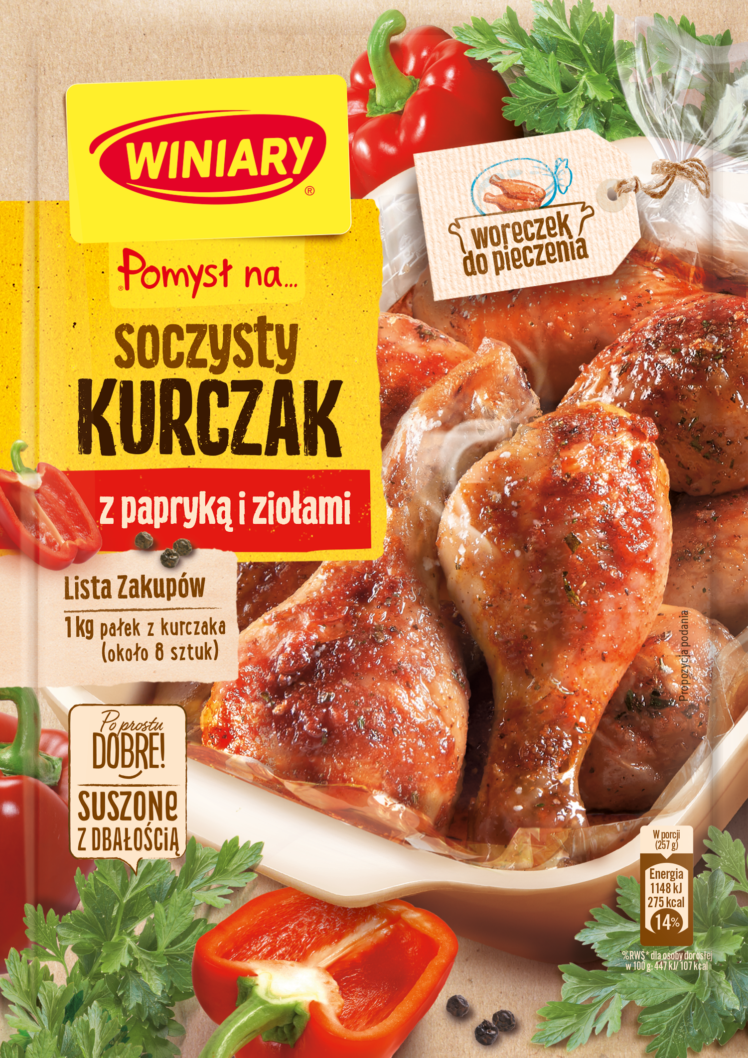 Winiary Pomysł Na... Soczysty Kurczak Z Papryką I Ziołami 28 G