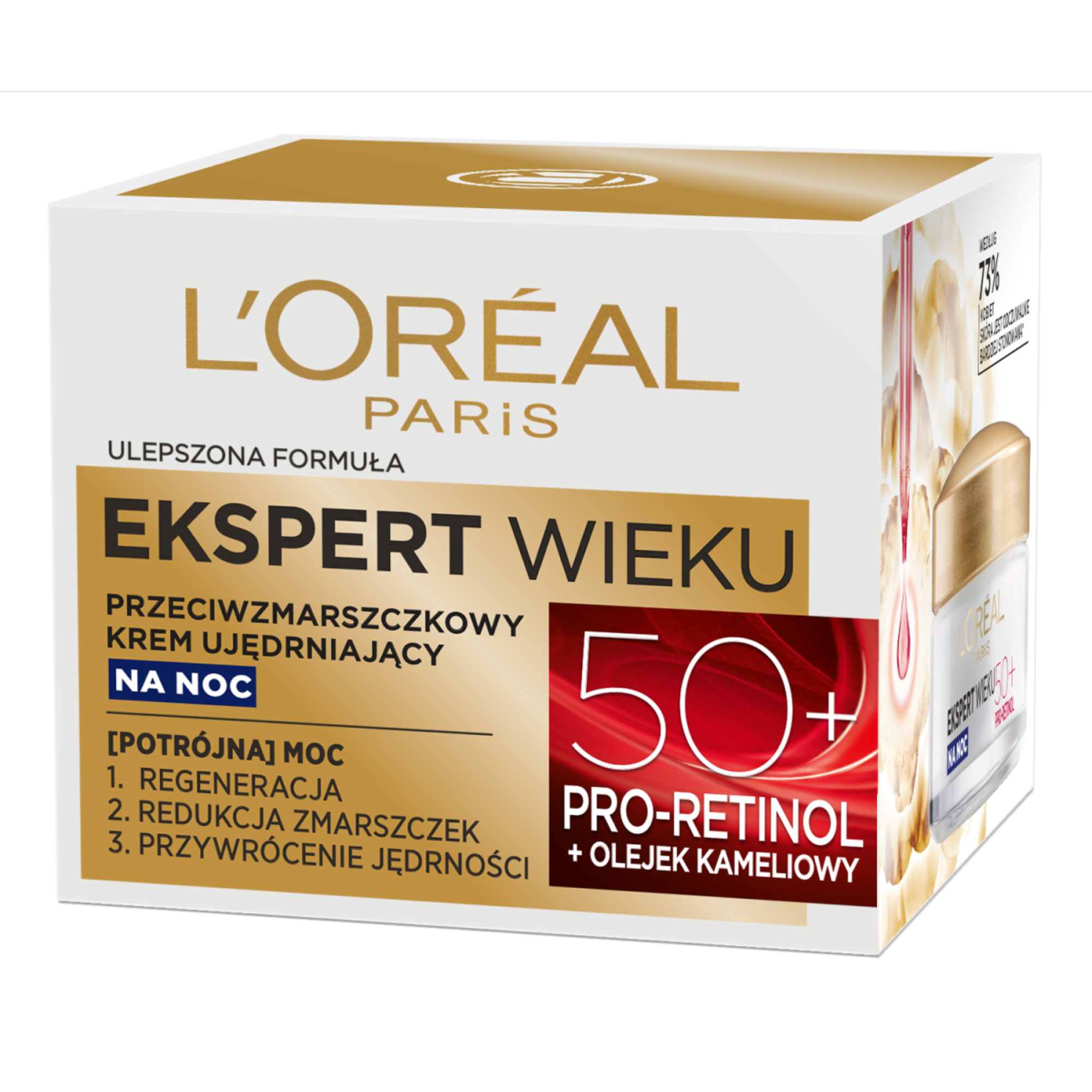 L'Oréal Paris Ekspert Wieku 50+ Przeciwzmarszczkowy Krem Ujędrniający Na Noc 50 Ml