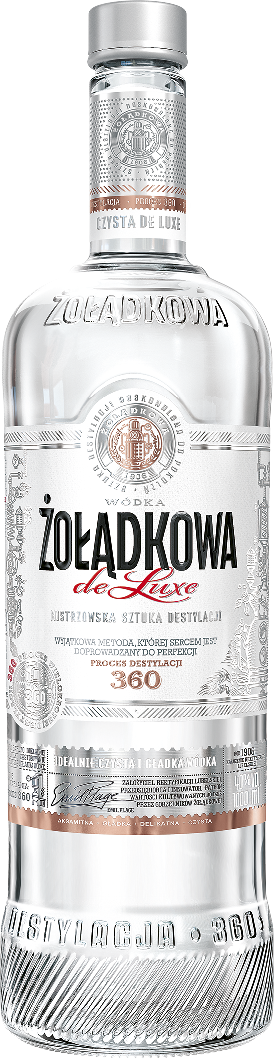 Wódka Żołądkowa Czysta De Luxe 40% Vol. 1L