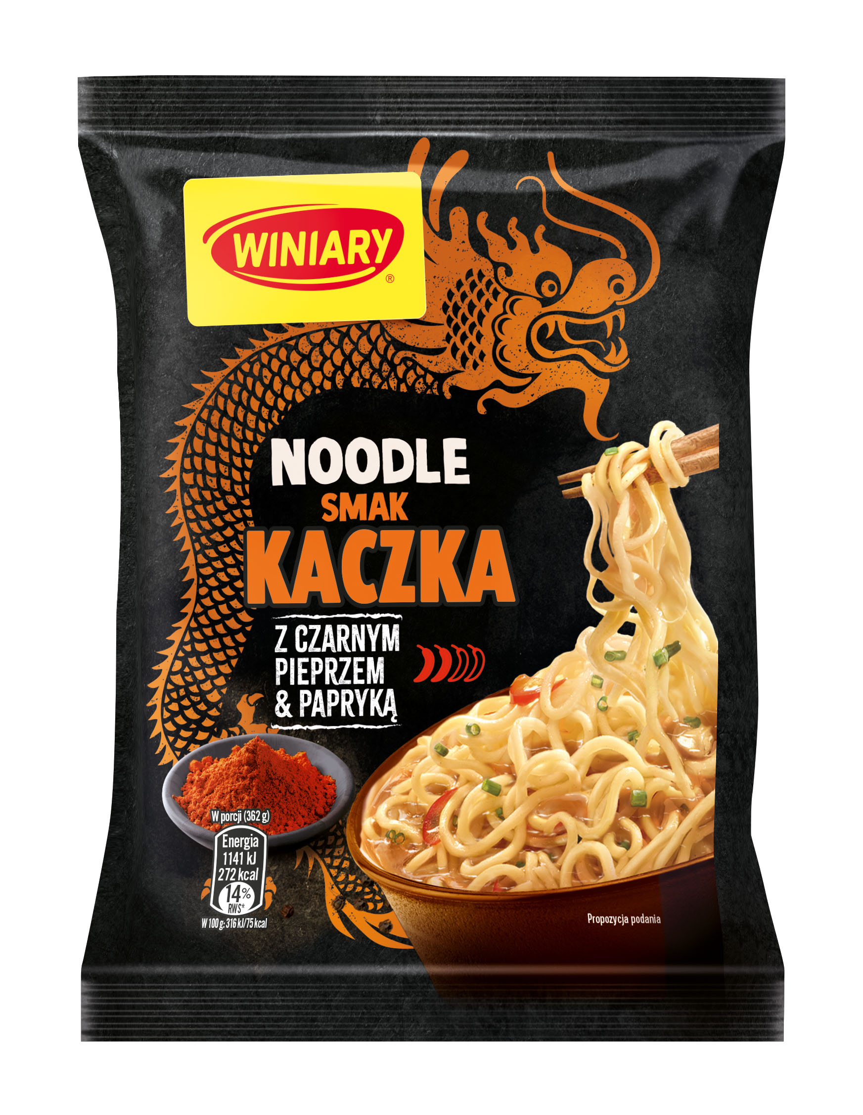 Winiary Nudle Kaczka Z Czarnym Pieprzem & Papryką 62G