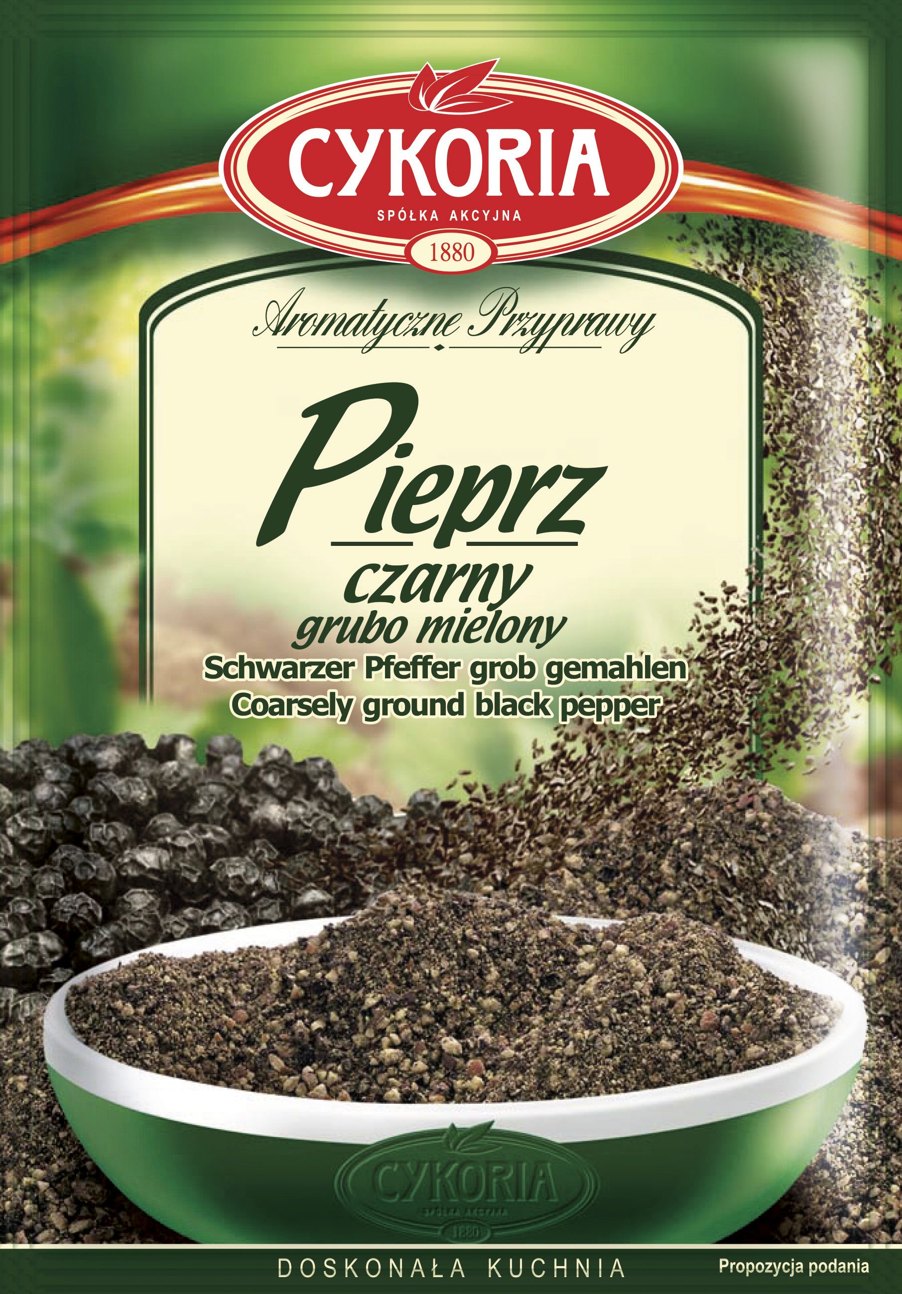 Pieprz Czarny Grubo Mielony Cykoria 20G