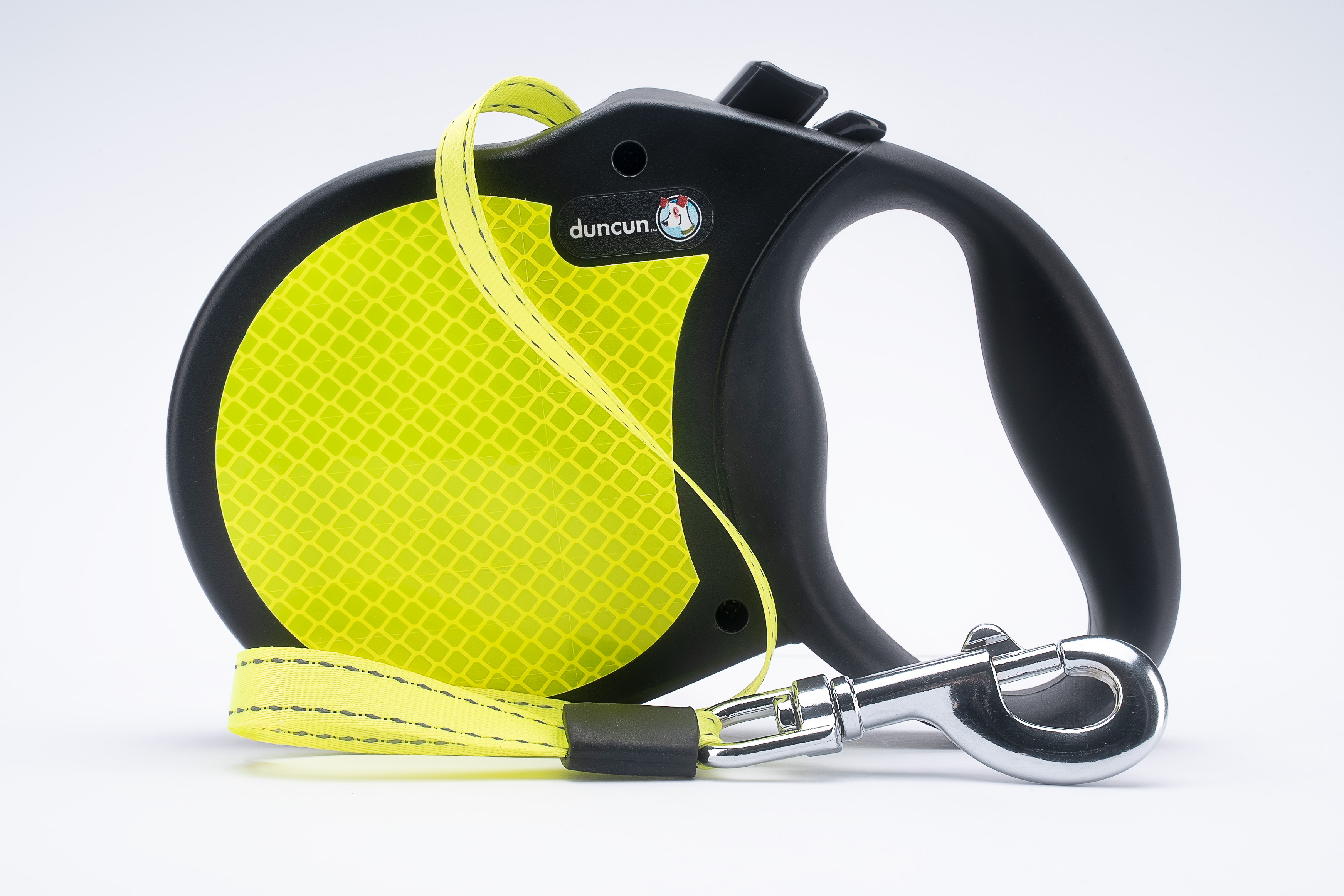 Smycz Duncun Reflective S 5M, Automatyczna, Neonowa Żółta