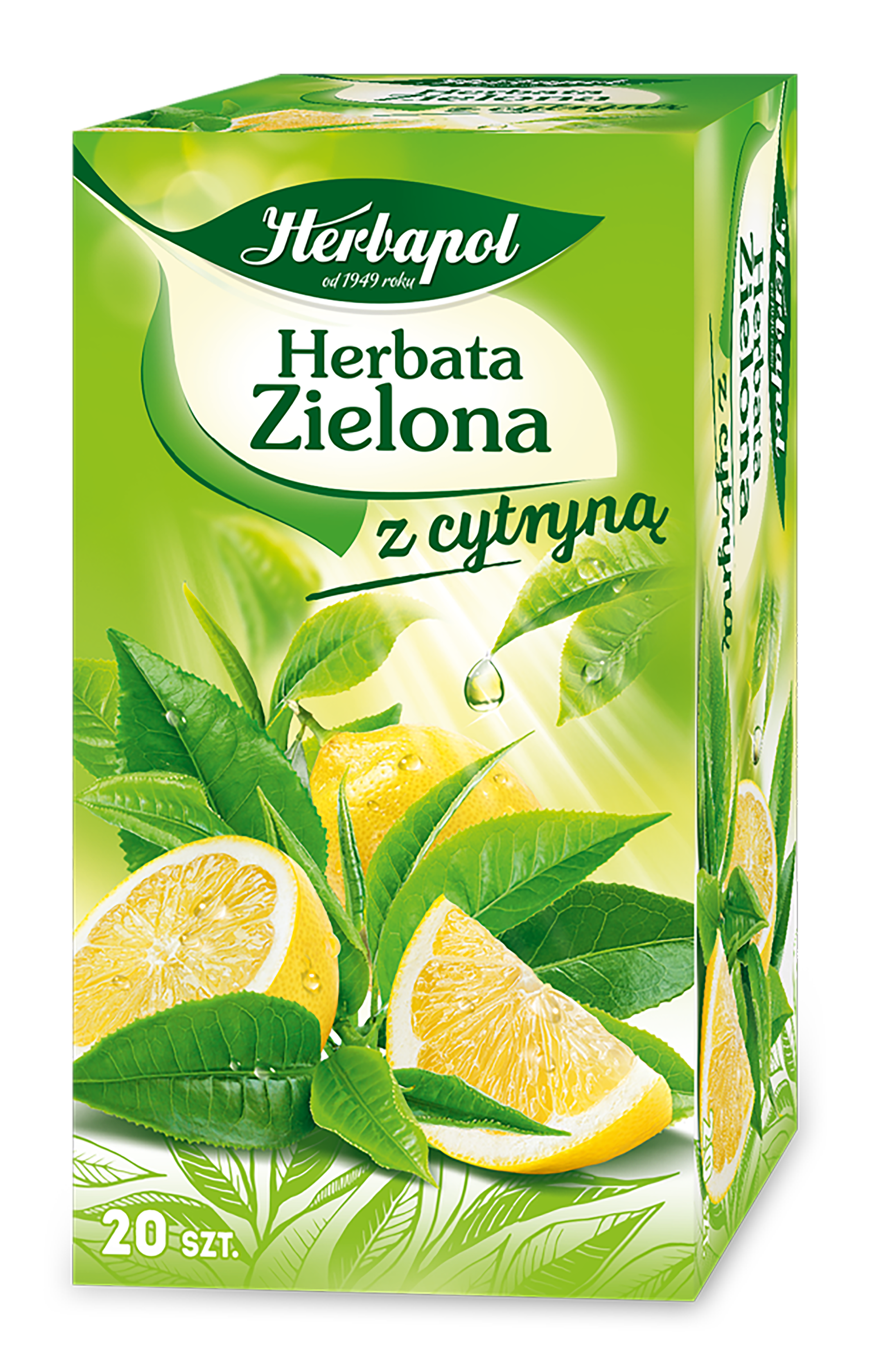 Herbapol Herbata Zielona Z Cytryną (20 Torebek X 1,7G) 34G