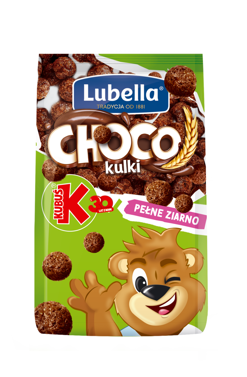 Lubella Mlekołaki Choco Kulki Zbożowe Kulki O Smaku Czekoladowym 500 G