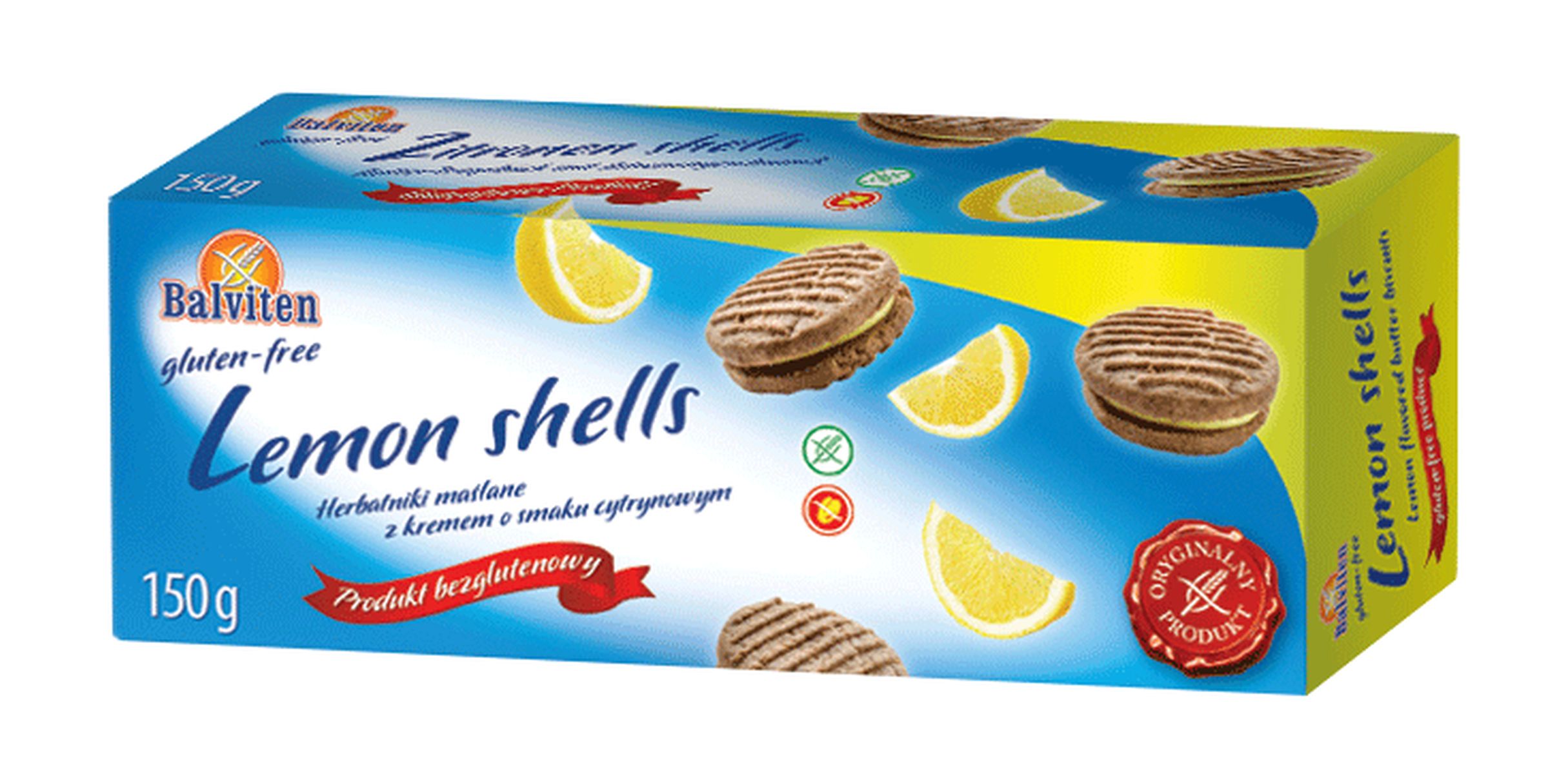 Balviten Herbatniki Lemon Shells Bezglutenowe 150G