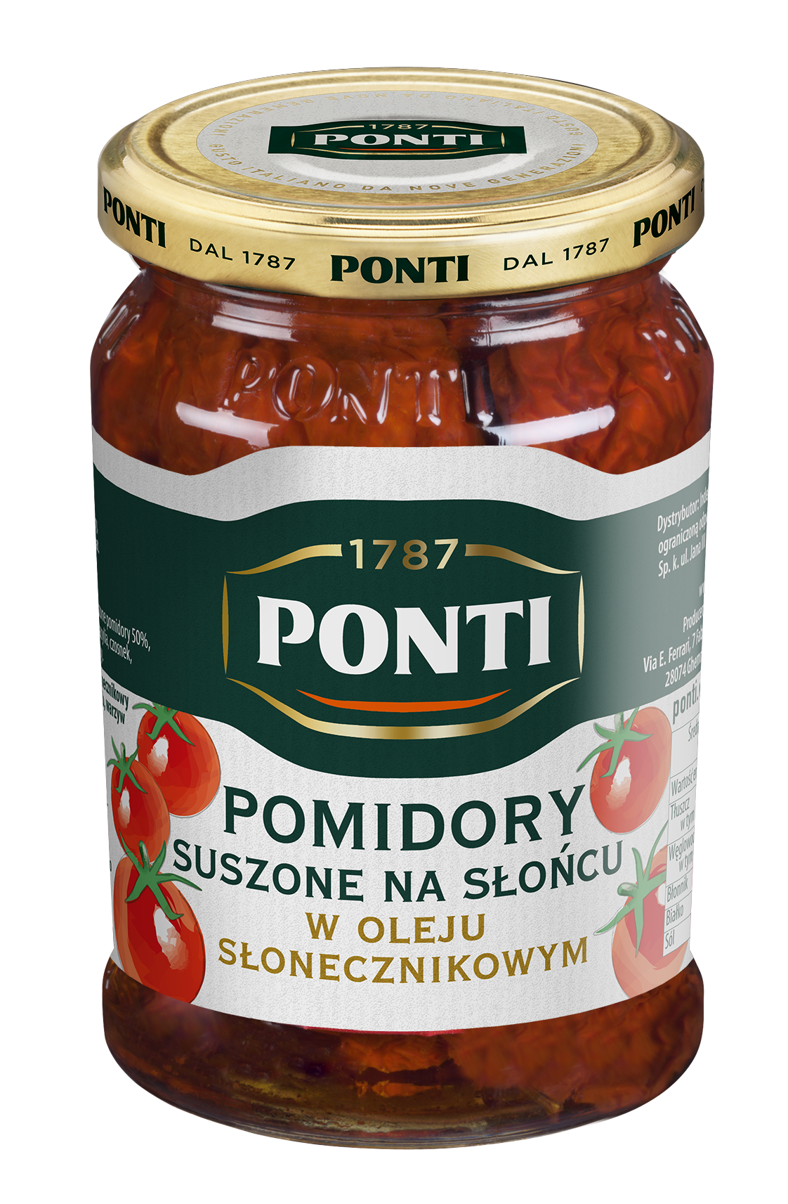 Ponti Pomidory Suszone Na Słońcu W Oleju Słonecznikowym 280G