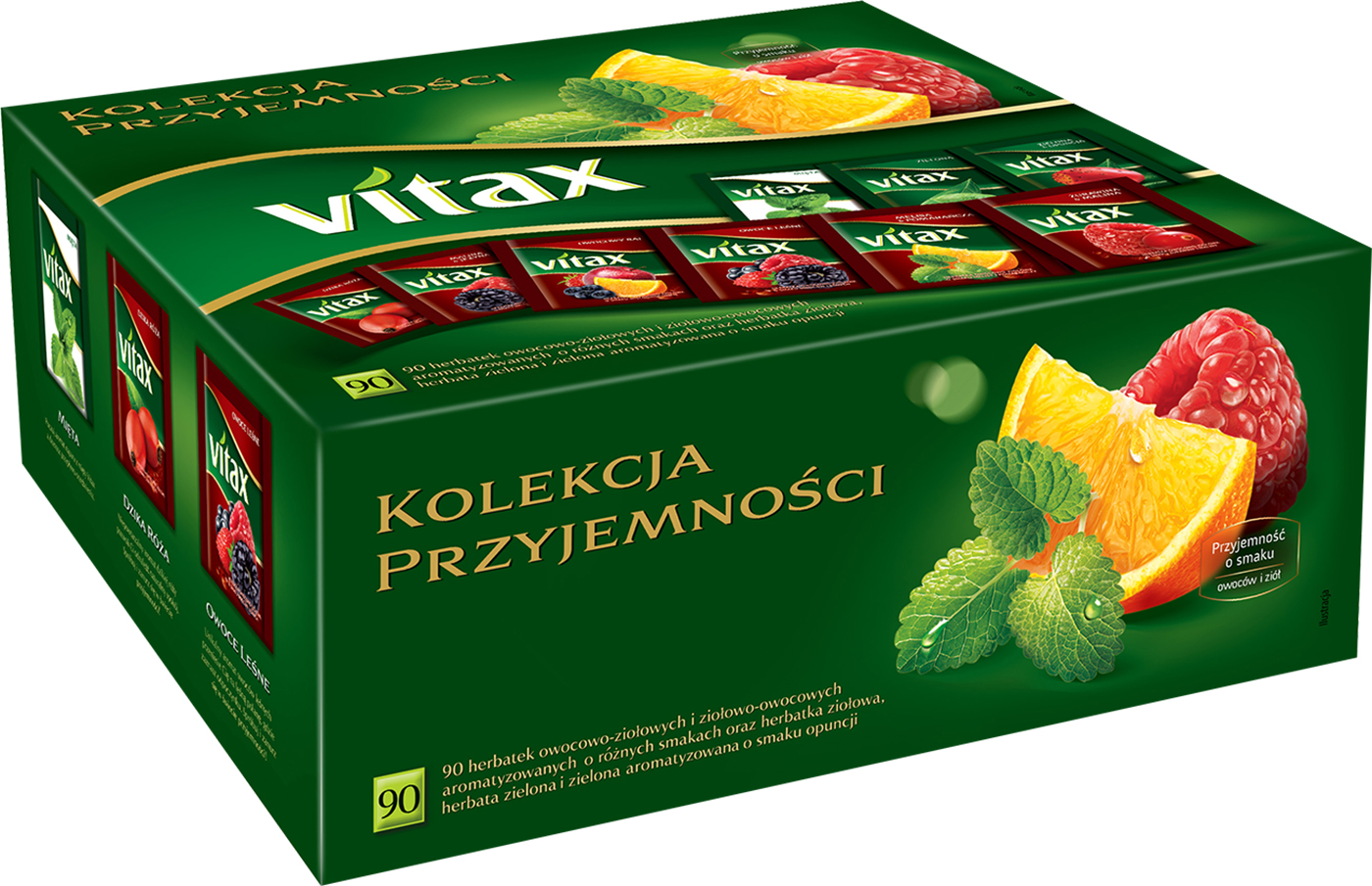 Herbata Vitax Kolekcja Przyjemności- Mix Karton 90 Torebek 161,5G W Kopertkach