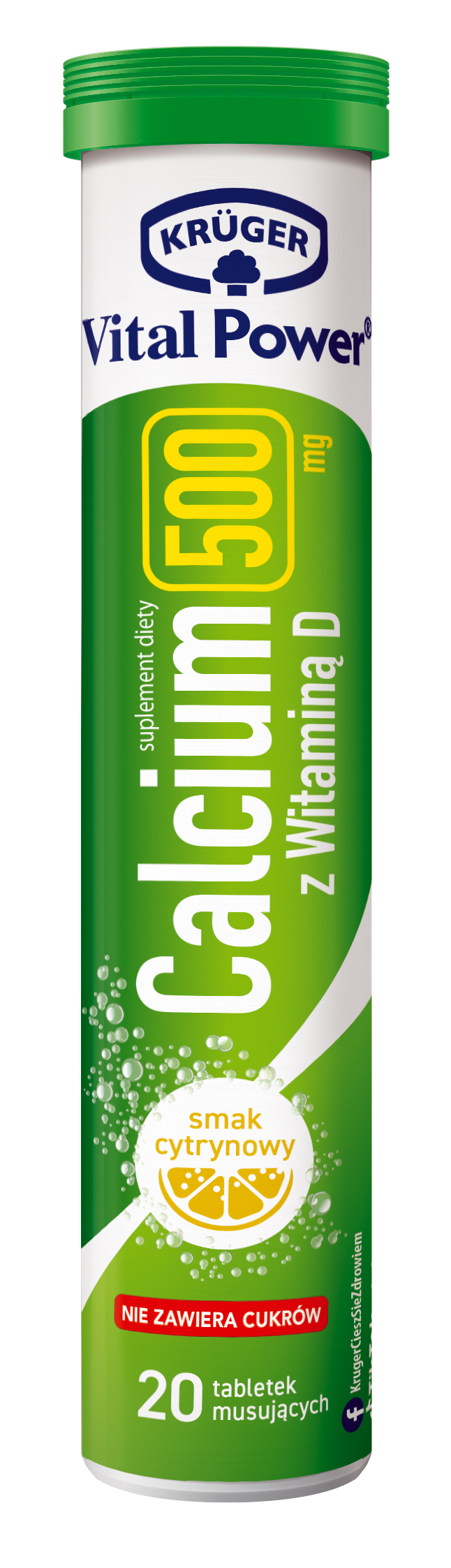Kruger Vital Power Calcium 500Mg Z Witaminą D 84G