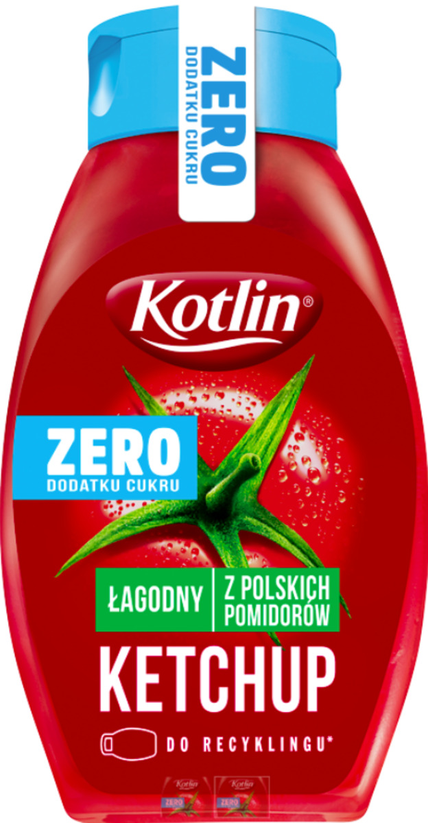 Kotlin Ketchup Łagodny Zero Dodatku Cukru 420 G