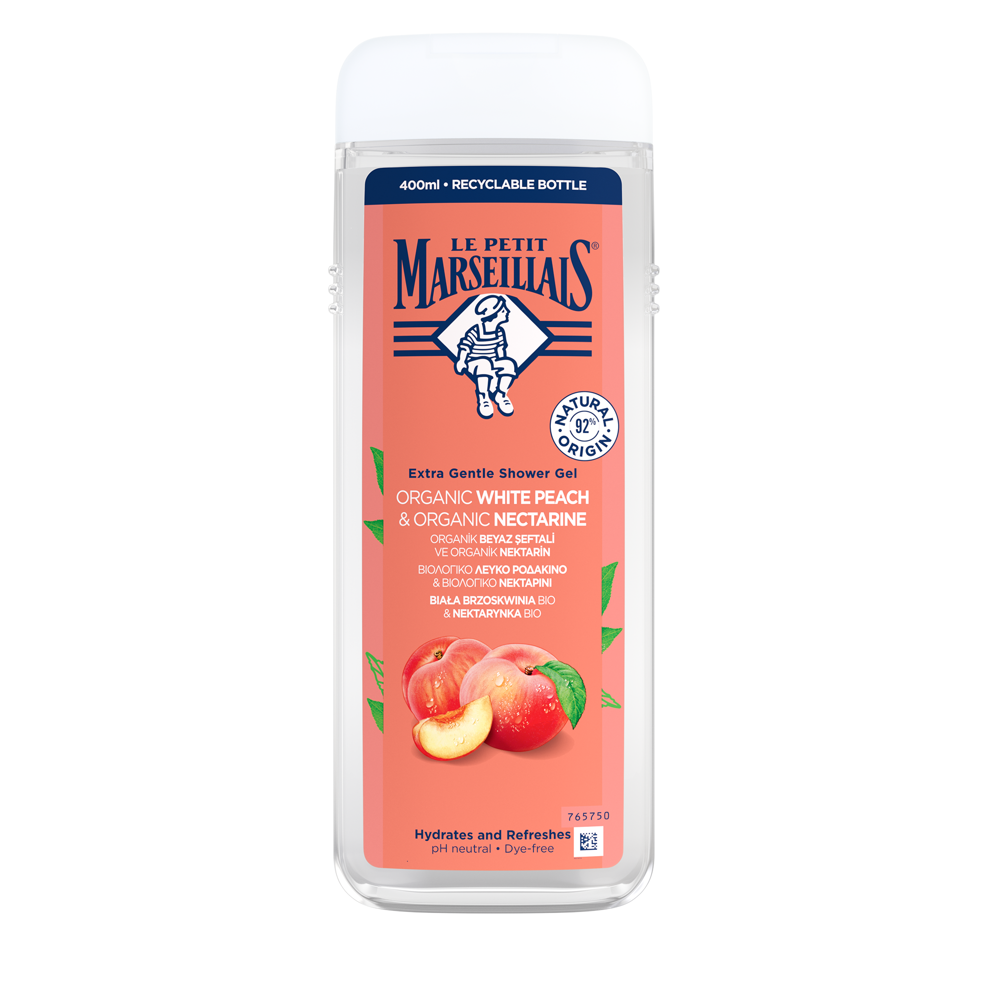 Le Petit Marseillais Żel Pod Prysznic Biała Brzoskwinia Bio & Nektarynka Bio 400 Ml