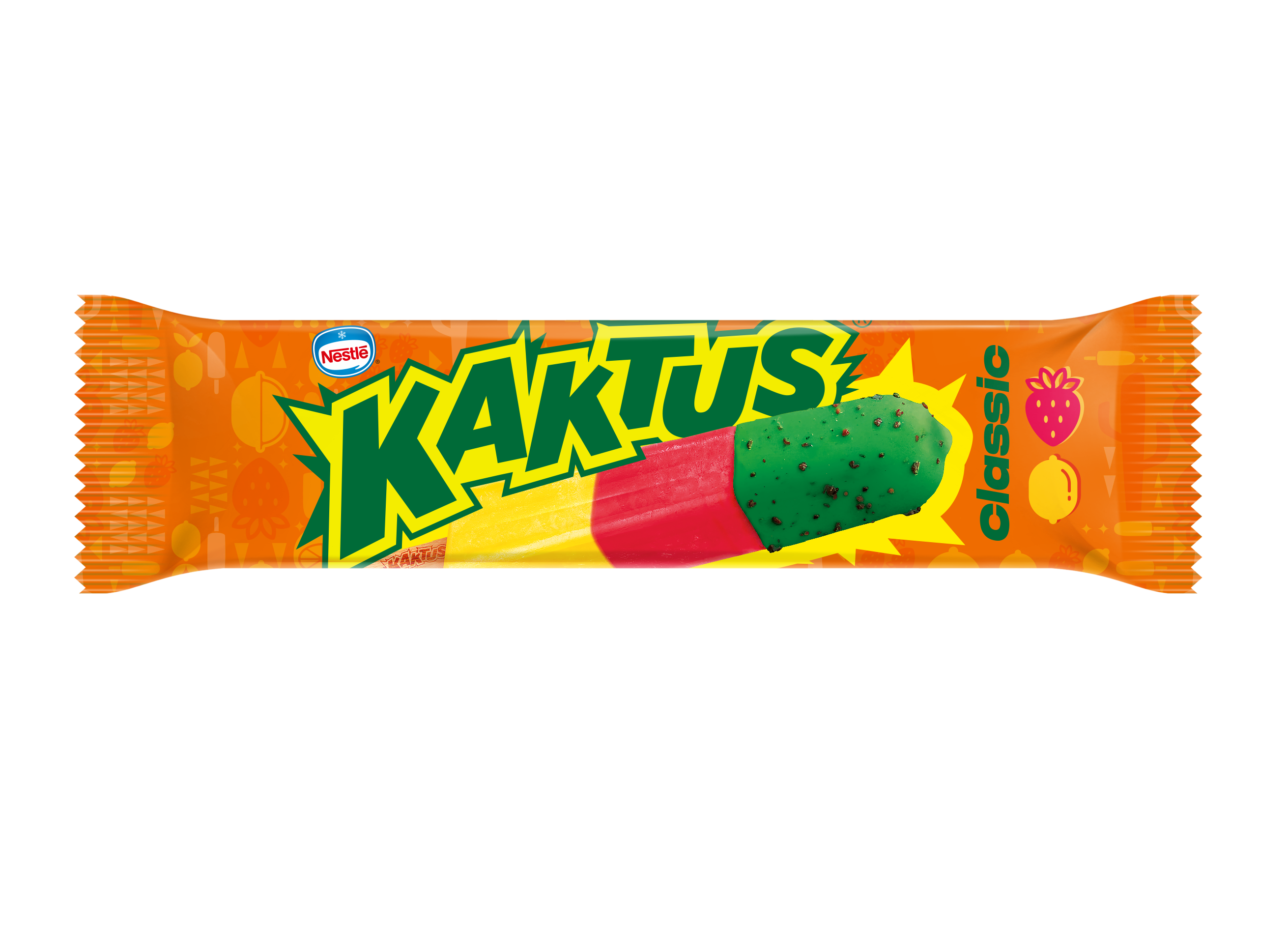 Kaktus Lody Cytryna-Truskawka Patyk 48G