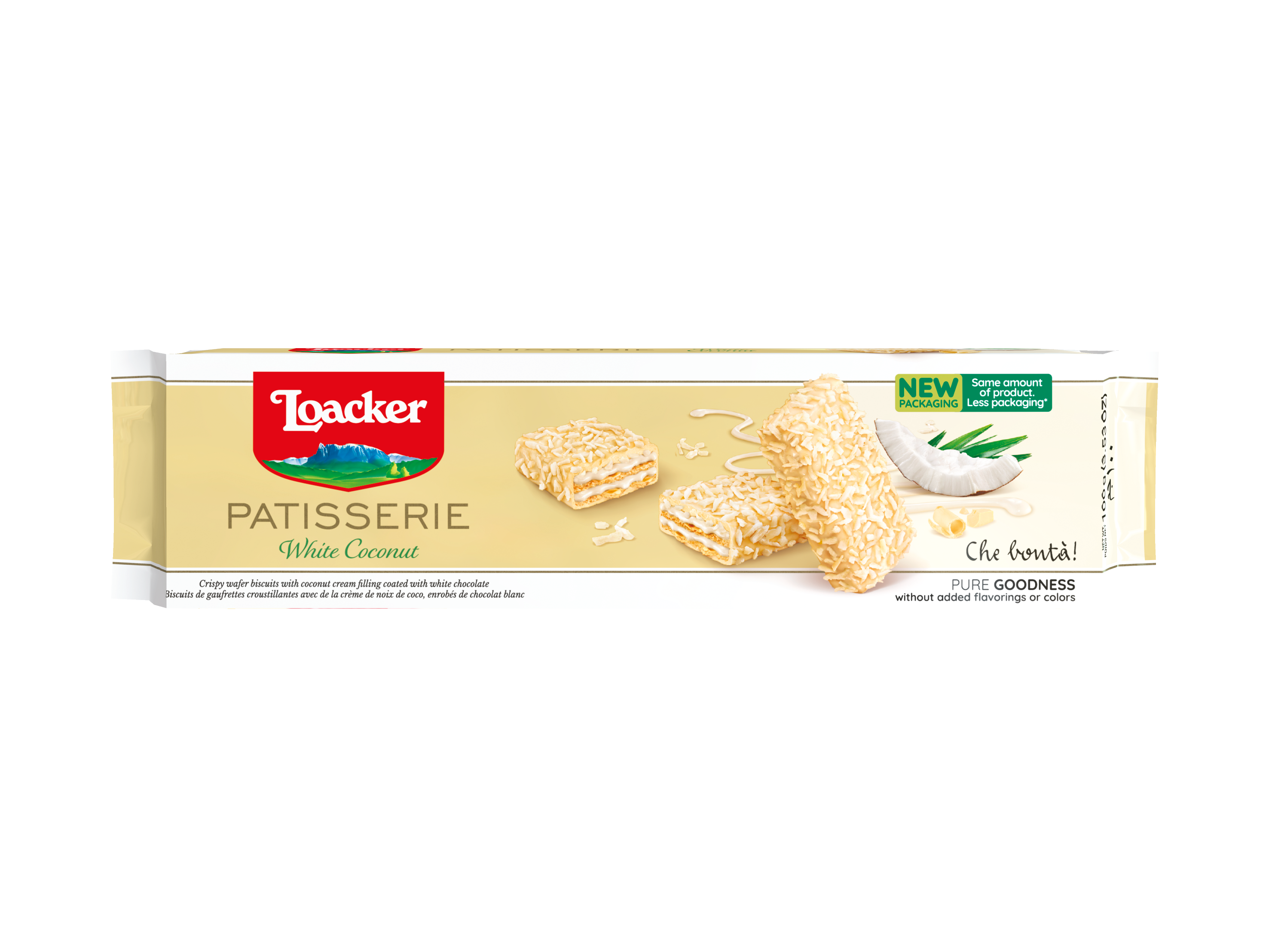 Loacker Patisserie Wafle Z Kremem Kokosowym W Białej Czekoladzie 100 G