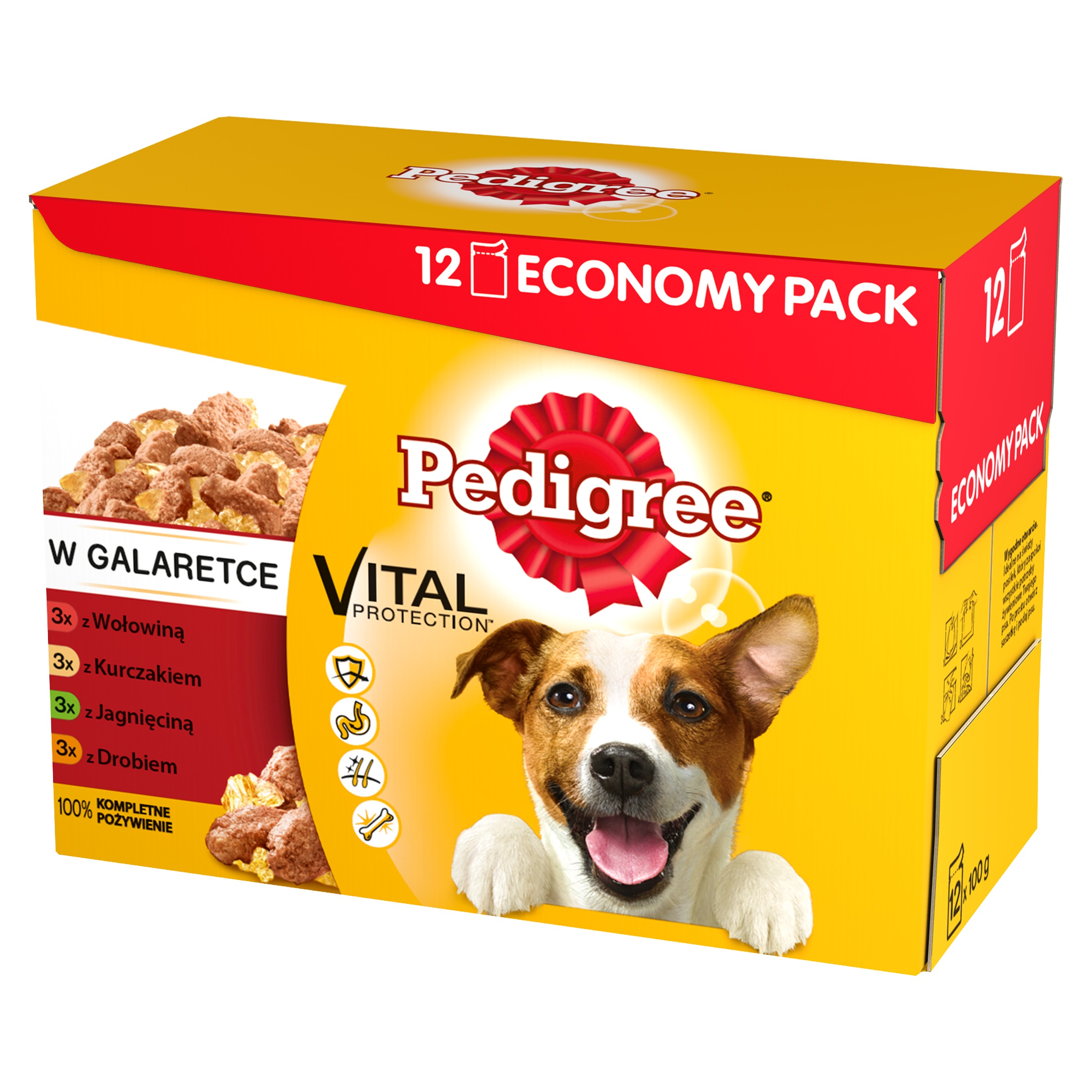 Pedigree Wołowina ,Kurczak ,Indyk Galaretka 12X100G