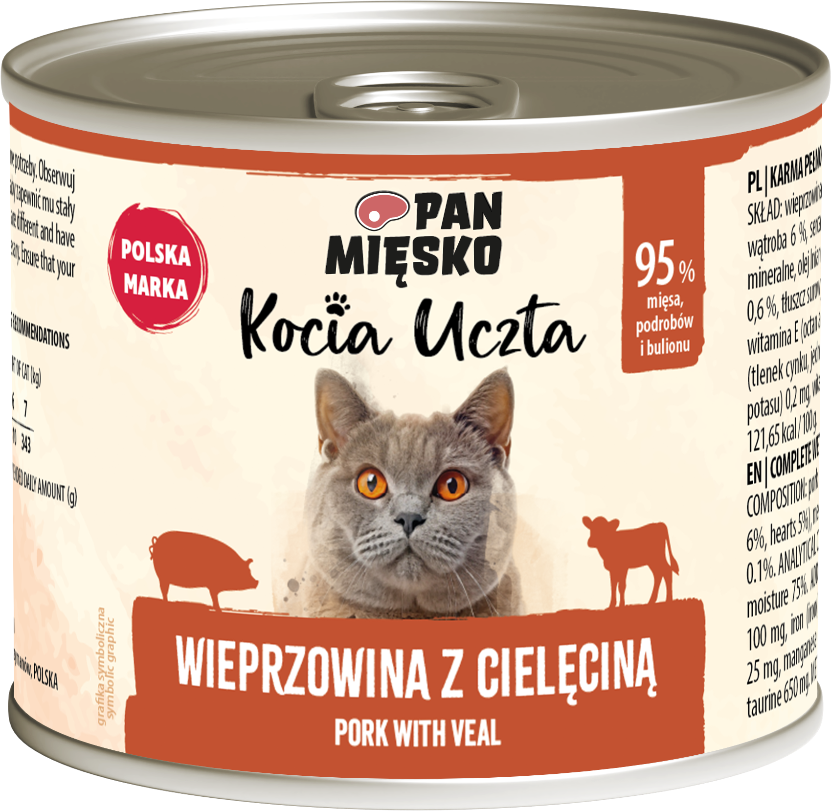 Pan Mięsko Kocia Uczta Wieprzowina Z Cielęciną 200 G