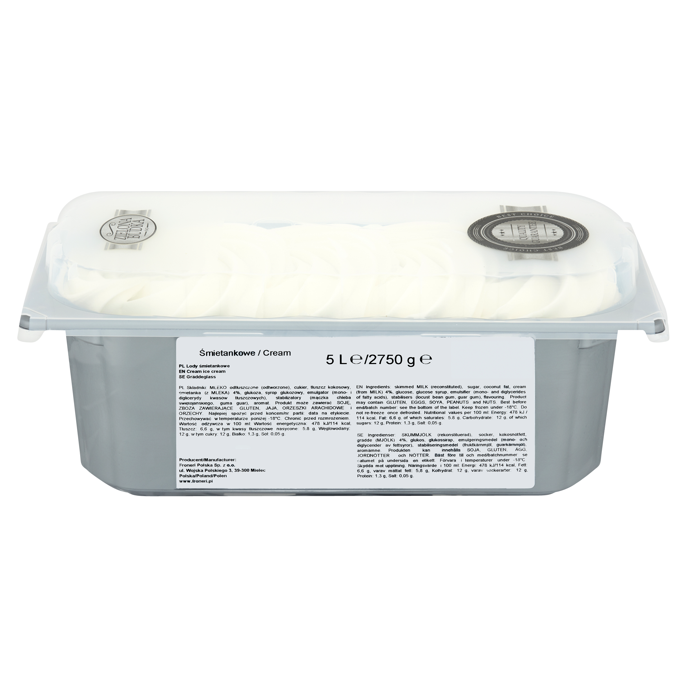 Zielona Budka Lody Śmietankowe 5.0L