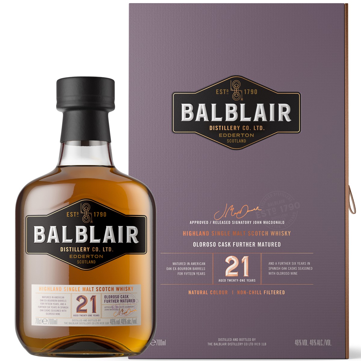 Whisky Sm Balblair 21Yo 46% 700 Ml Gb