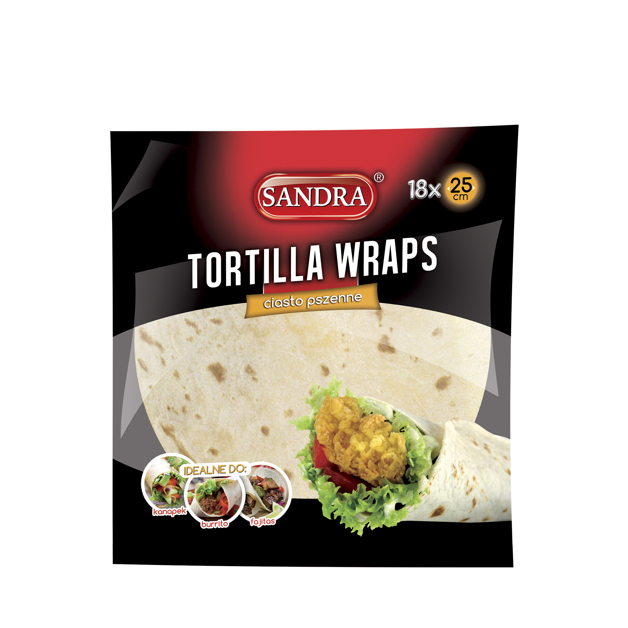 Tortilla Pszenna Sandra 1080G/18Sztx25Cm