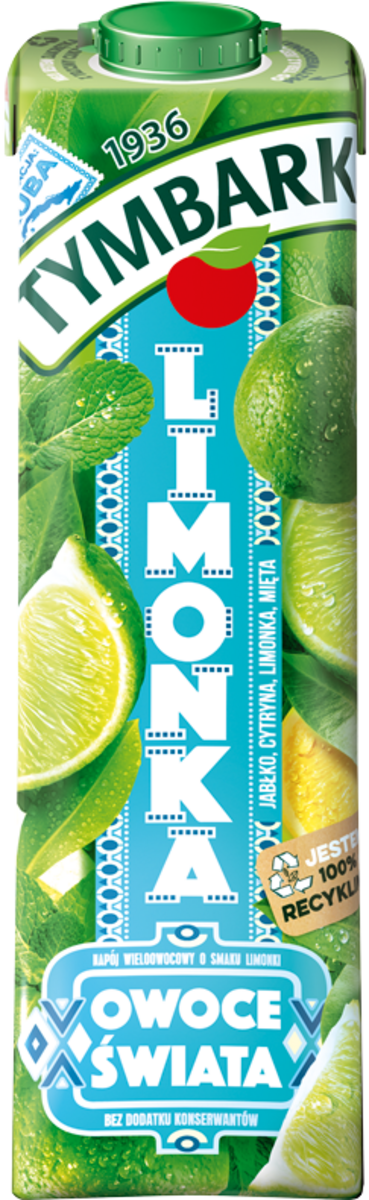 Tymbark Owoce Świata Napój Wieloowocowy Limonka 1 L