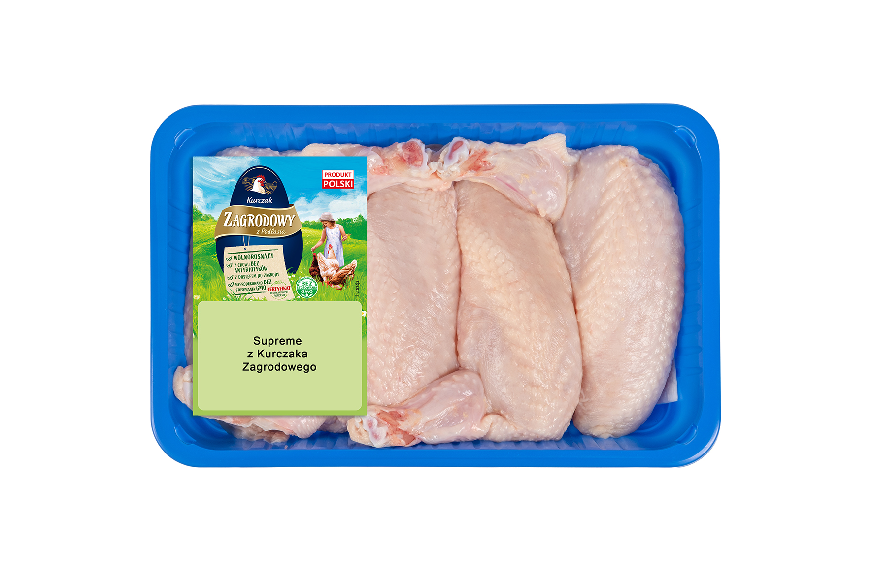 Zagrodowy Supreme Z Kurczaków (Filety Ze Skórą I Pierwszym Członem Skrzydła) Ok. 1 Kg, Map, Świeże