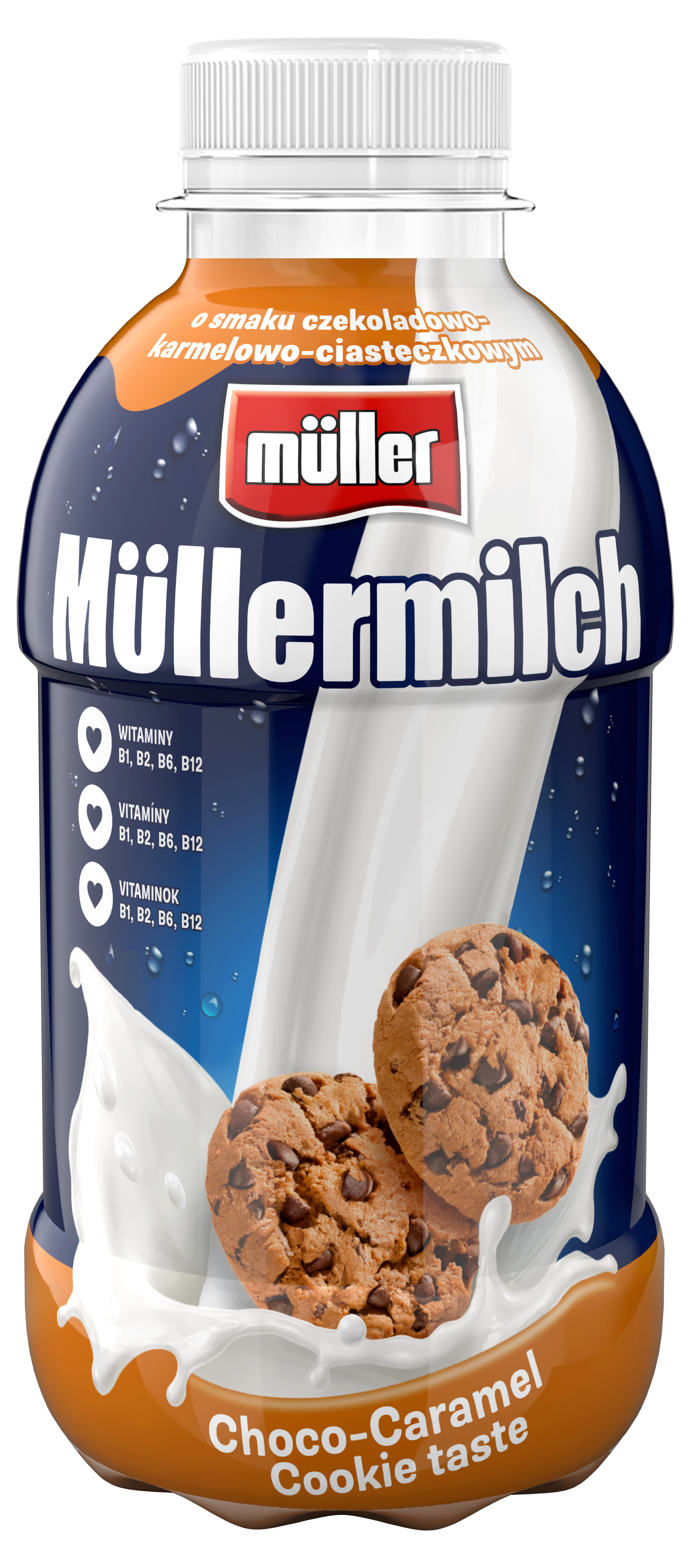 Müllermilch Napój Mleczny O Smaku Czekoladowo -Karmelowych Ciastek 400G