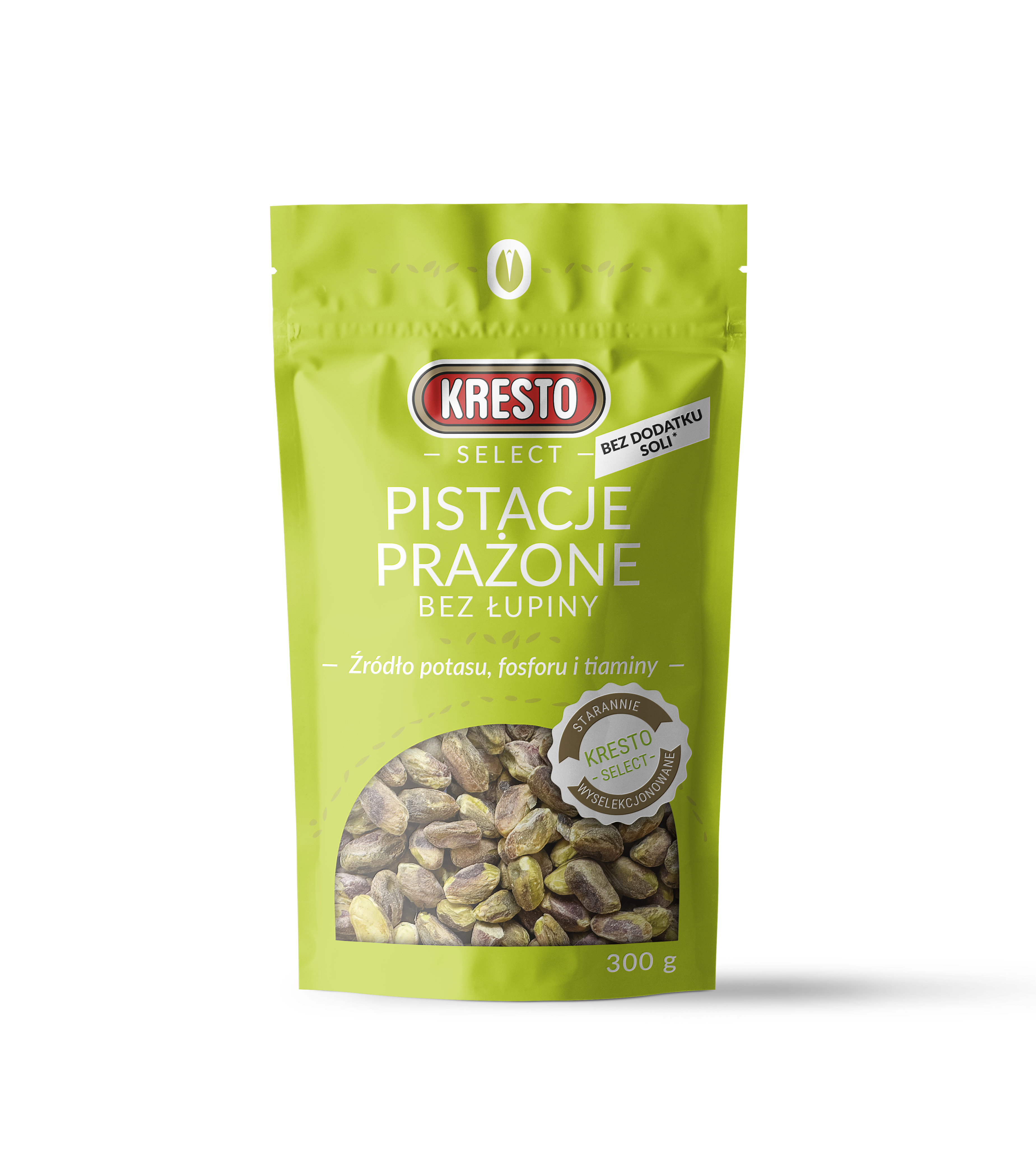 Kresto Select Pistacje Prażone Bez Łupiny Bez Dodatku Soli 300G