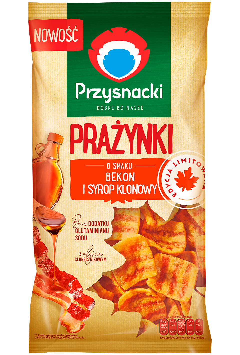Przysnacki Prażynki O Smaku Bekon I Syrop Klonowy 120 G