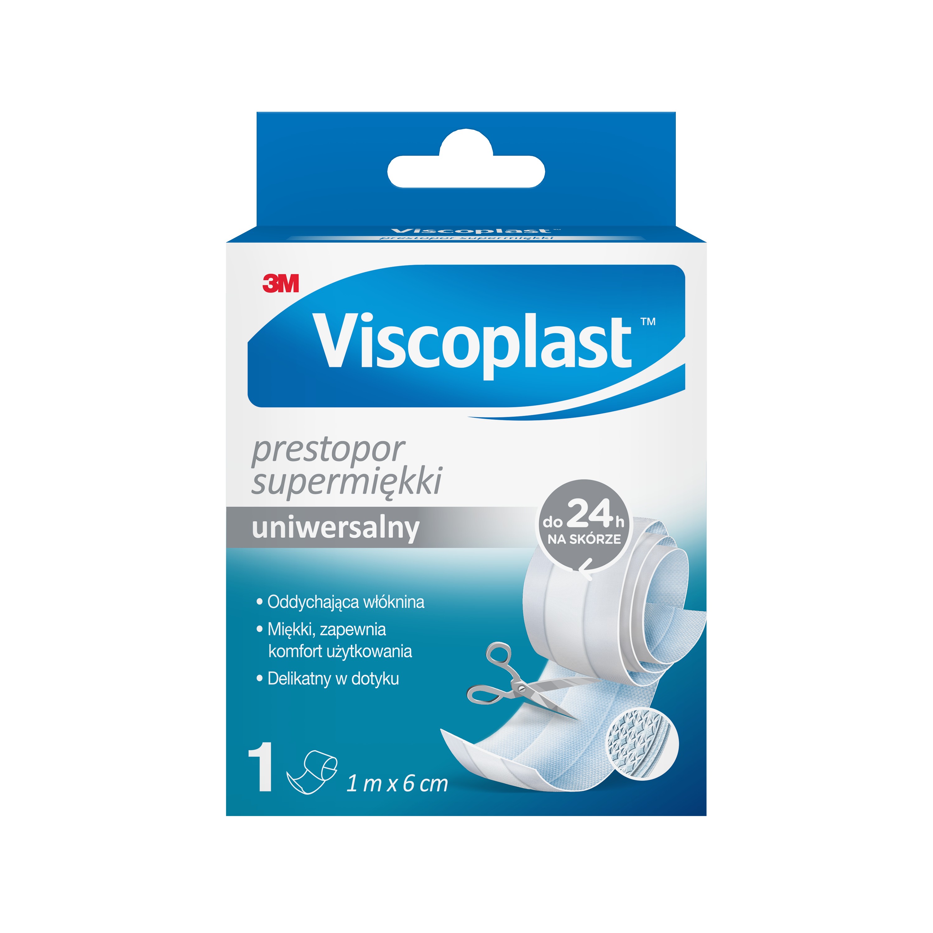 Viscoplast™ Prestopor - Supermiękki, Plaster Do Cięcia, 1 M X 6 Cm, Pudełko/1 Szt.