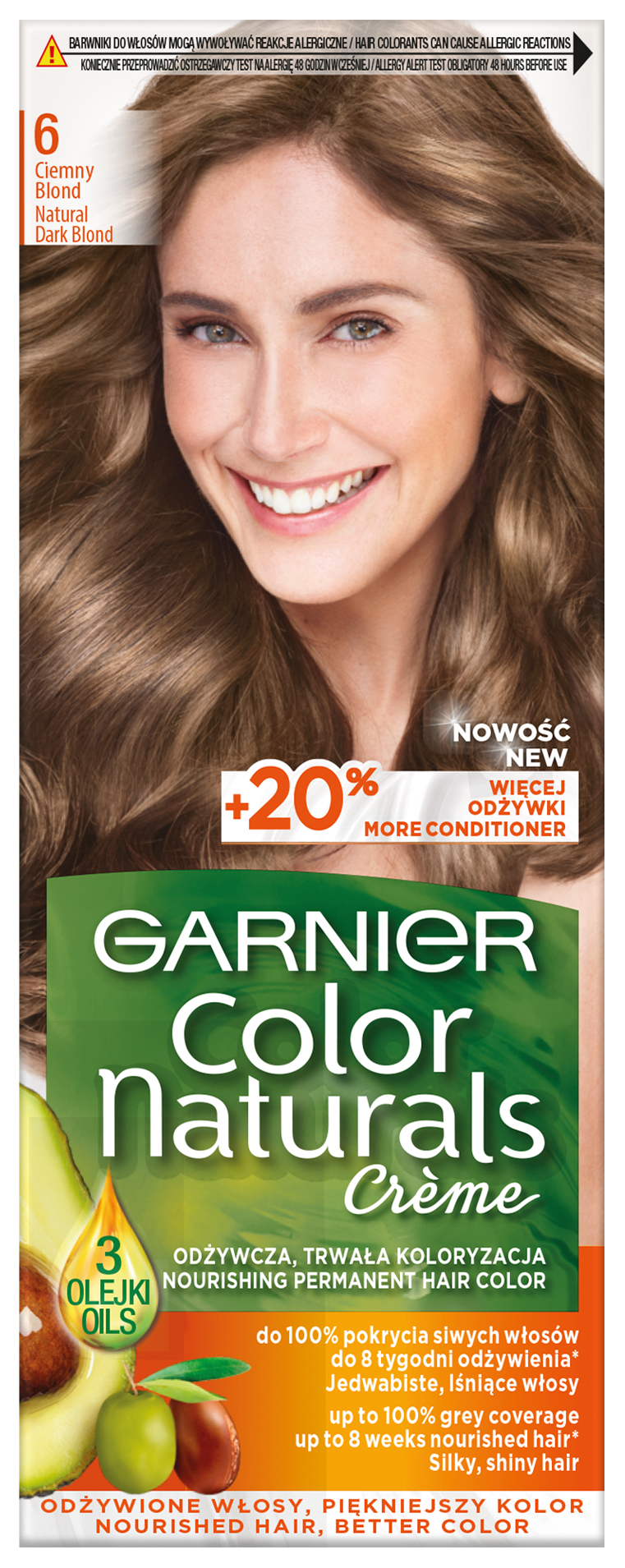 Garnier Color Naturals Creme Farba Do Włosów 6 Ciemny Blond