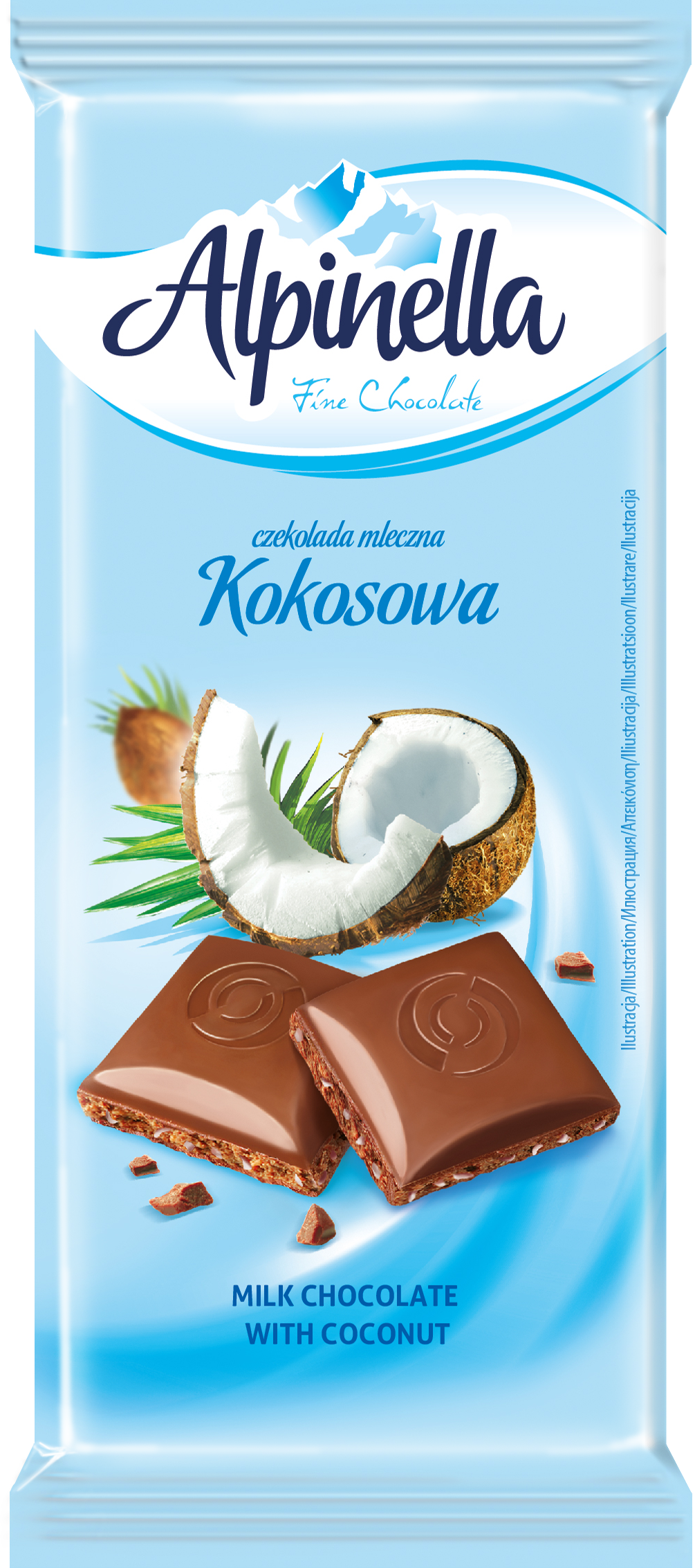 Alpinella Czekolada Mleczna Z Wiórkami Kokosowymi 90 G