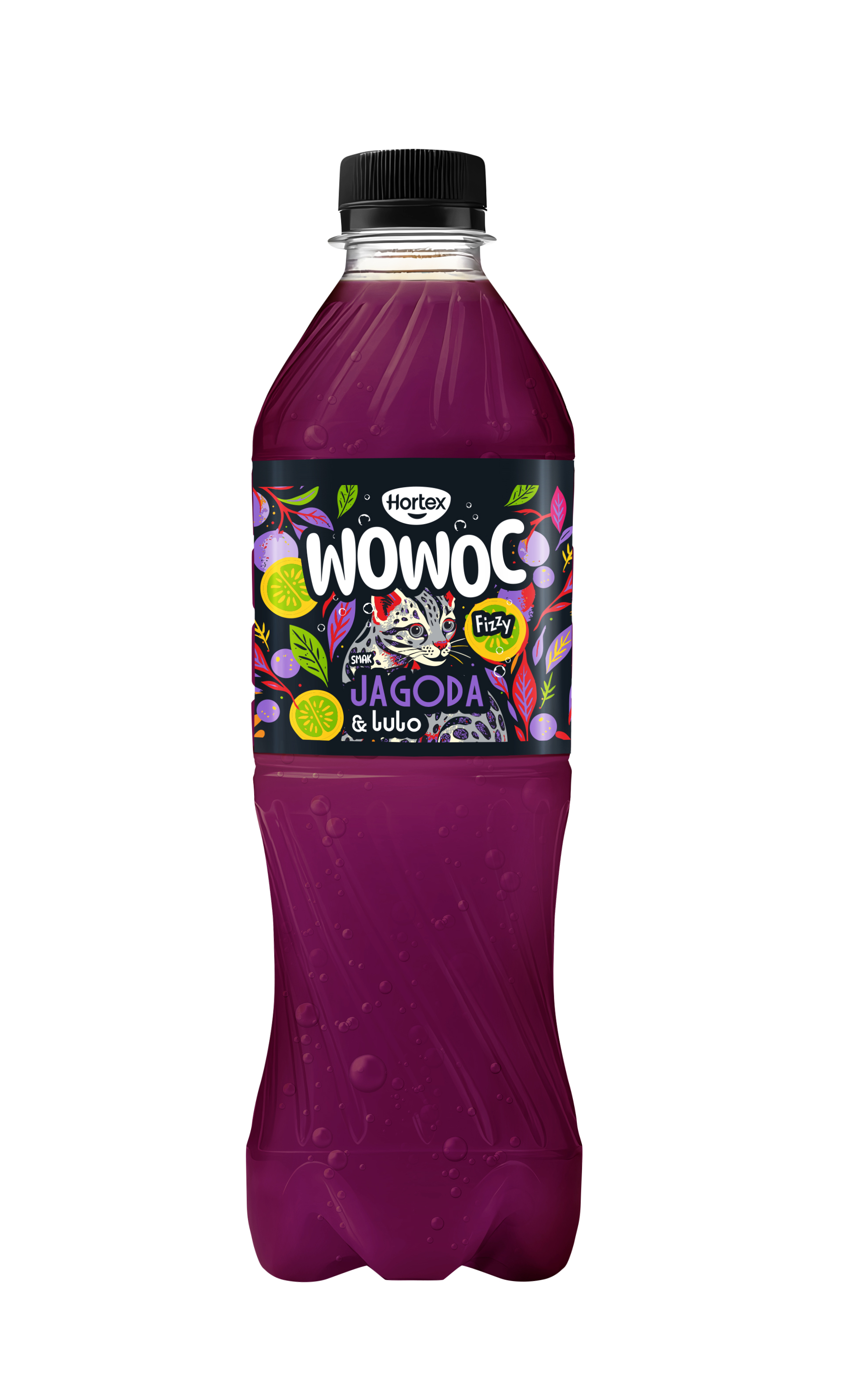 Hortex Wowoc Napój Gazowany Jagoda& Lulo Butelka 500Ml Kaucja