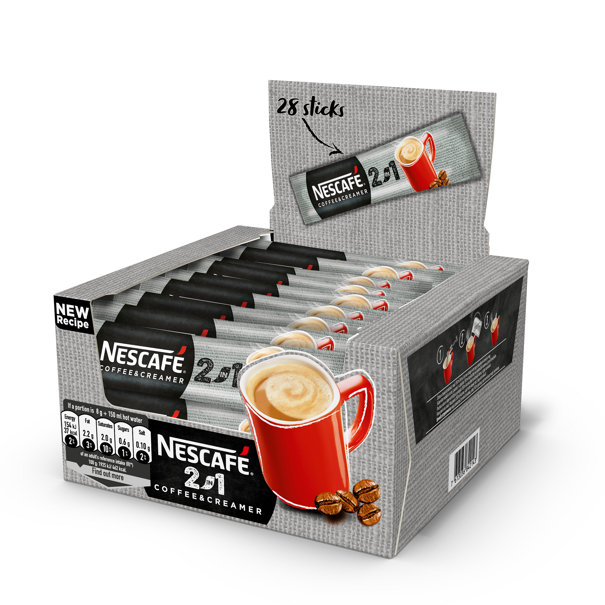 Nescafé 2In1 Coffee & Creamer Rozpuszczalny Napój Kawowy 28 X 8G