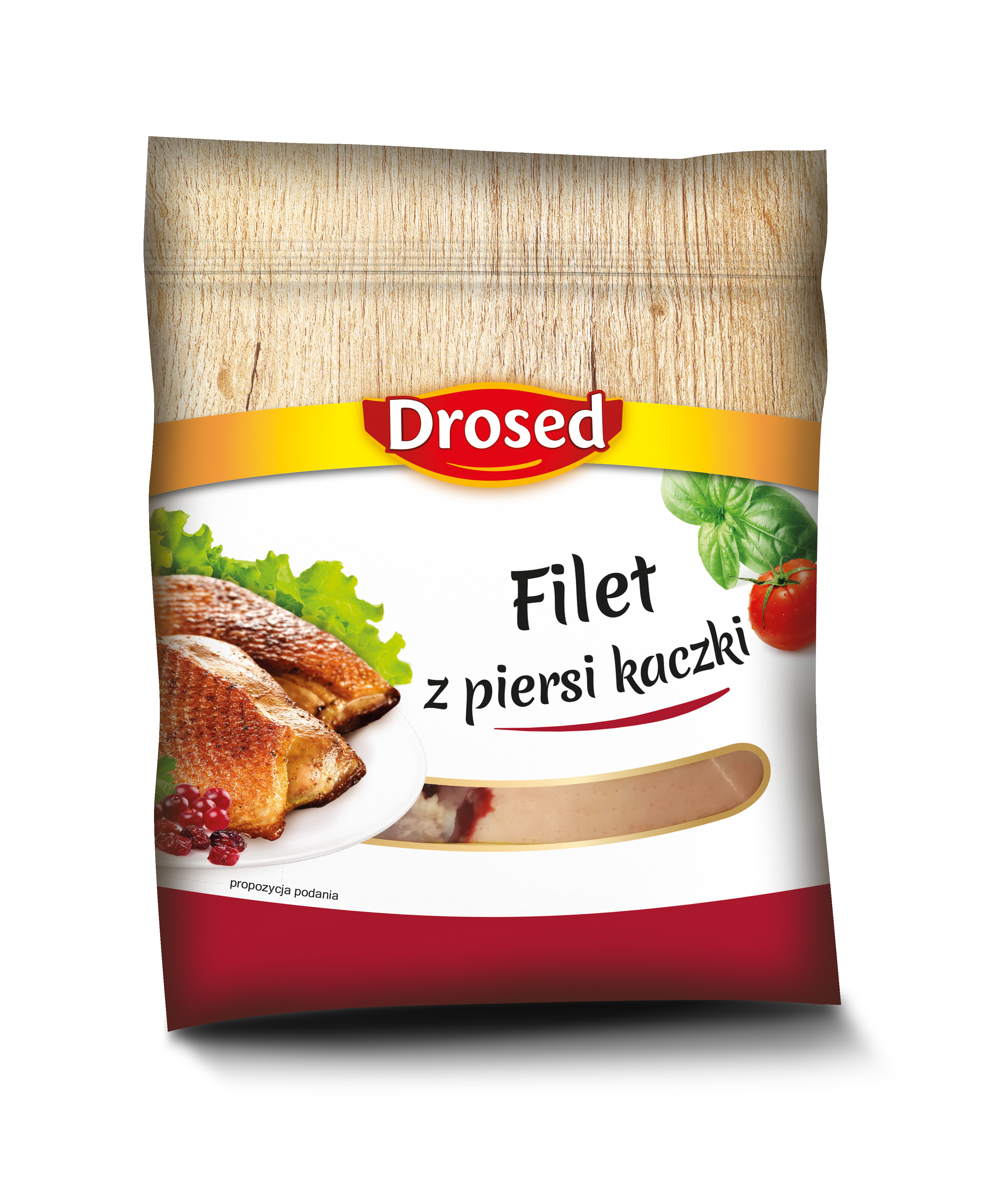 Filet Z Piersi Kaczki Pekin Ze Skórą Klasa A, Produkt Głęboko Mrożony Drosed Kaliber 500 G