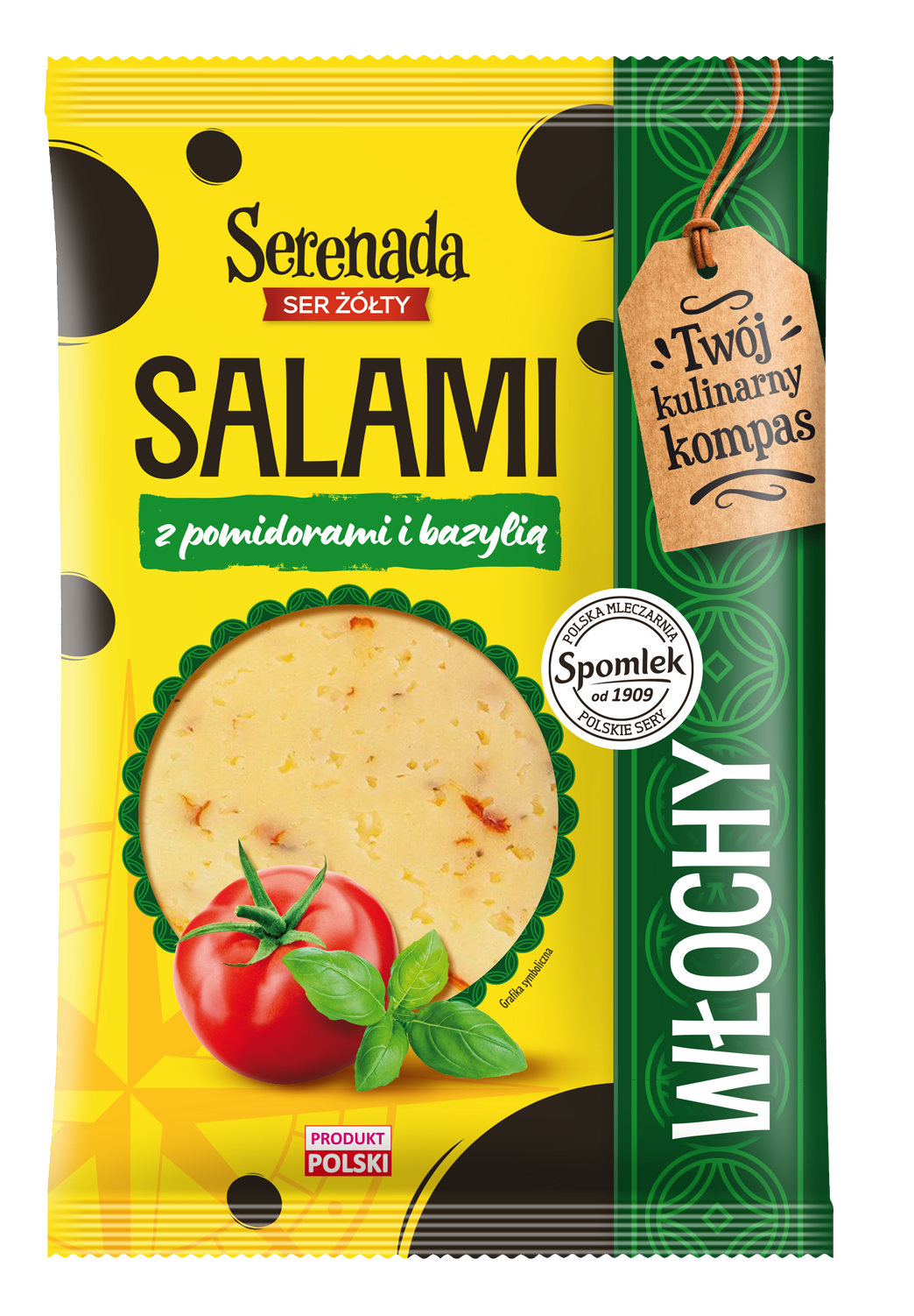Ser Serenada Kulinarny Kompas Salami Z Pomidorami I Bazylią Plastry 135G