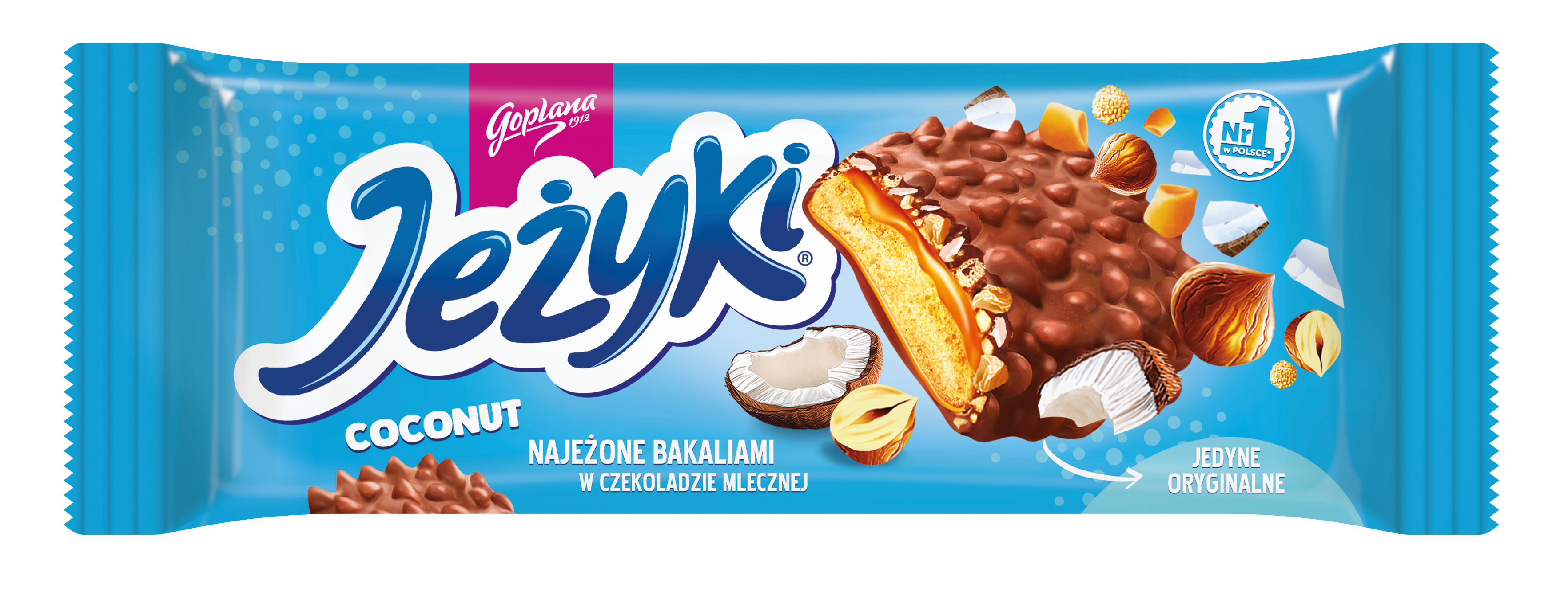 Jeżyki Kokos Ciastka W Czekoladzie Mlecznej 140 G