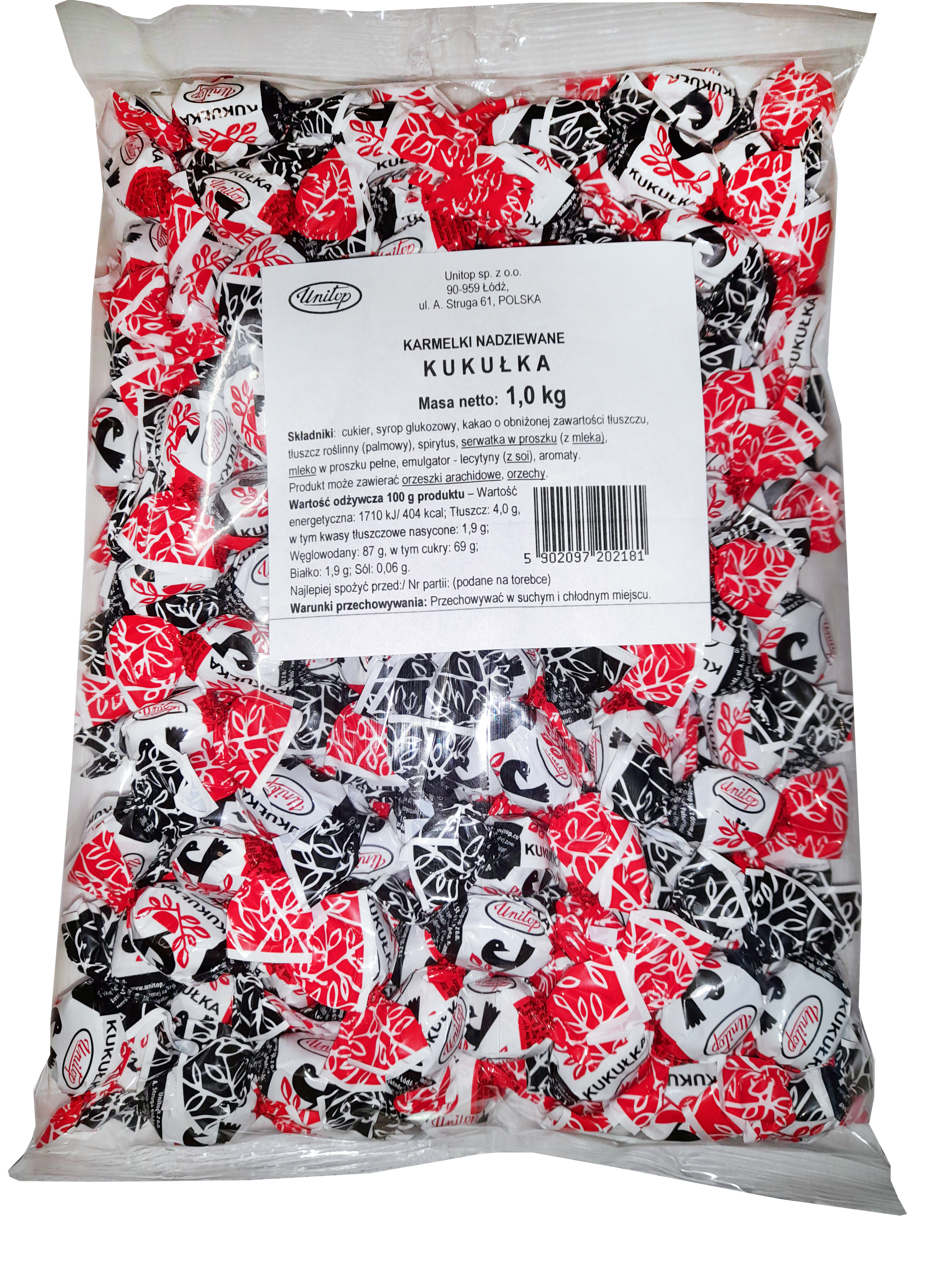 Unitop Kukułka Karmelki Nadziewane 1 Kg