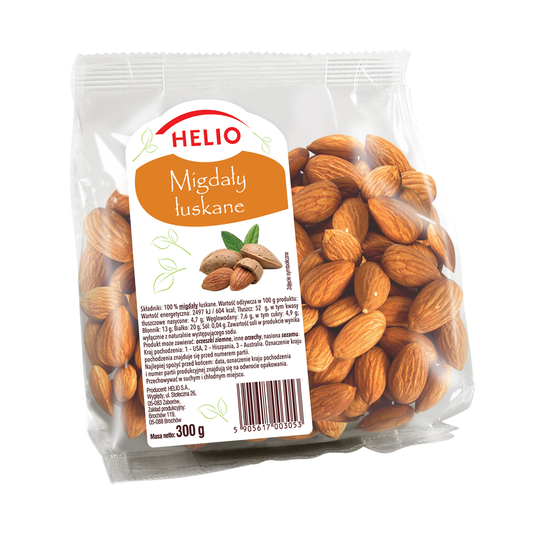 Migdały Łuskane Helio 300 G
