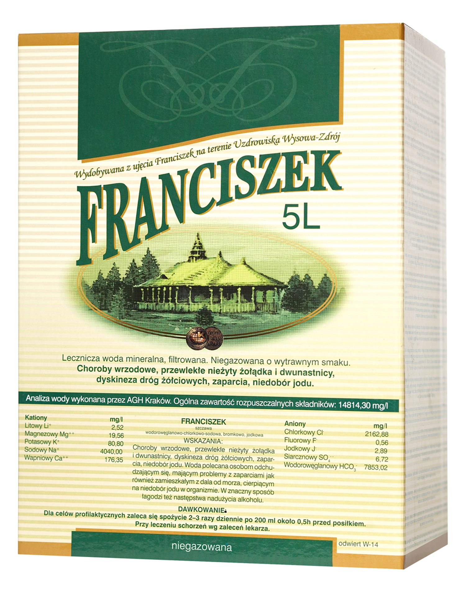 Woda Lecznicza Franciszek Niegazowana 5L