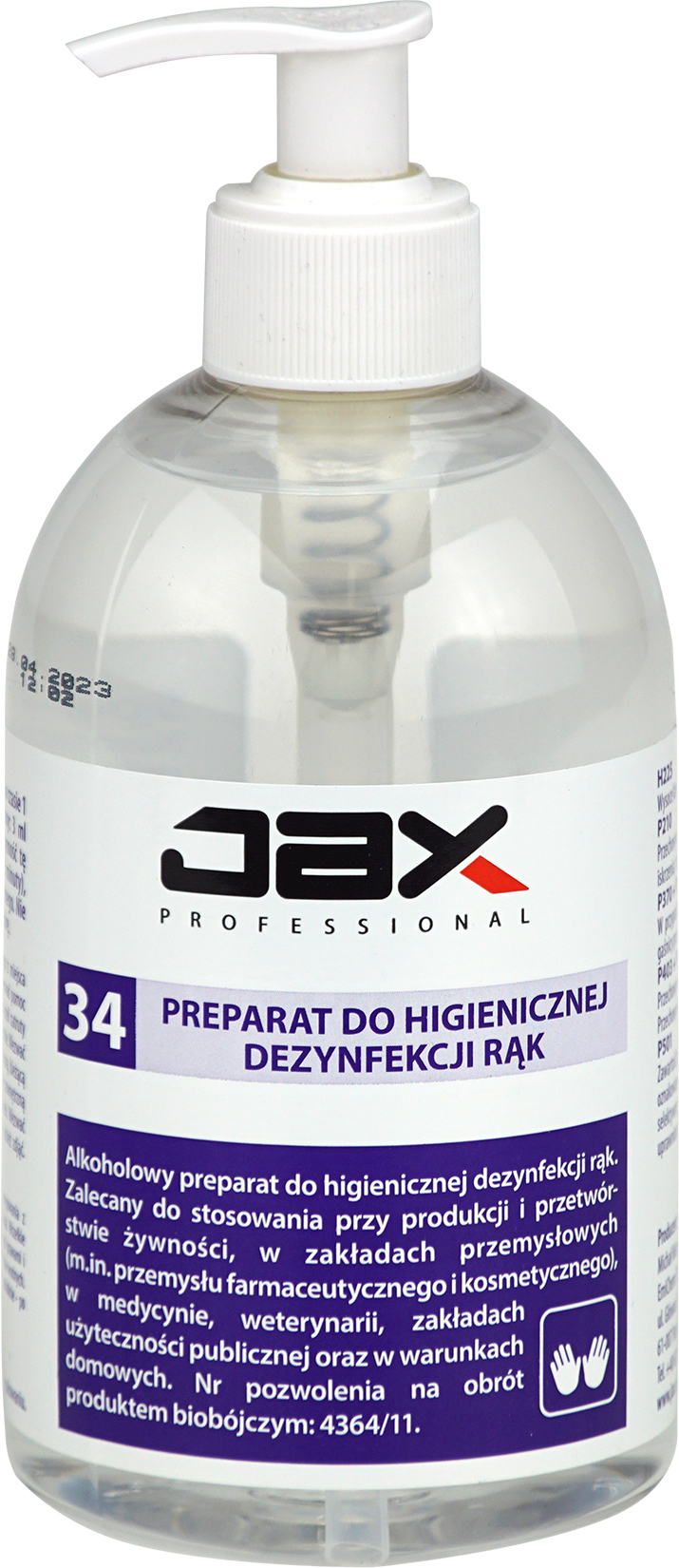 Jax Professional Preparat Do Dezynfekcji Rąk ,,34’’ 500Ml
