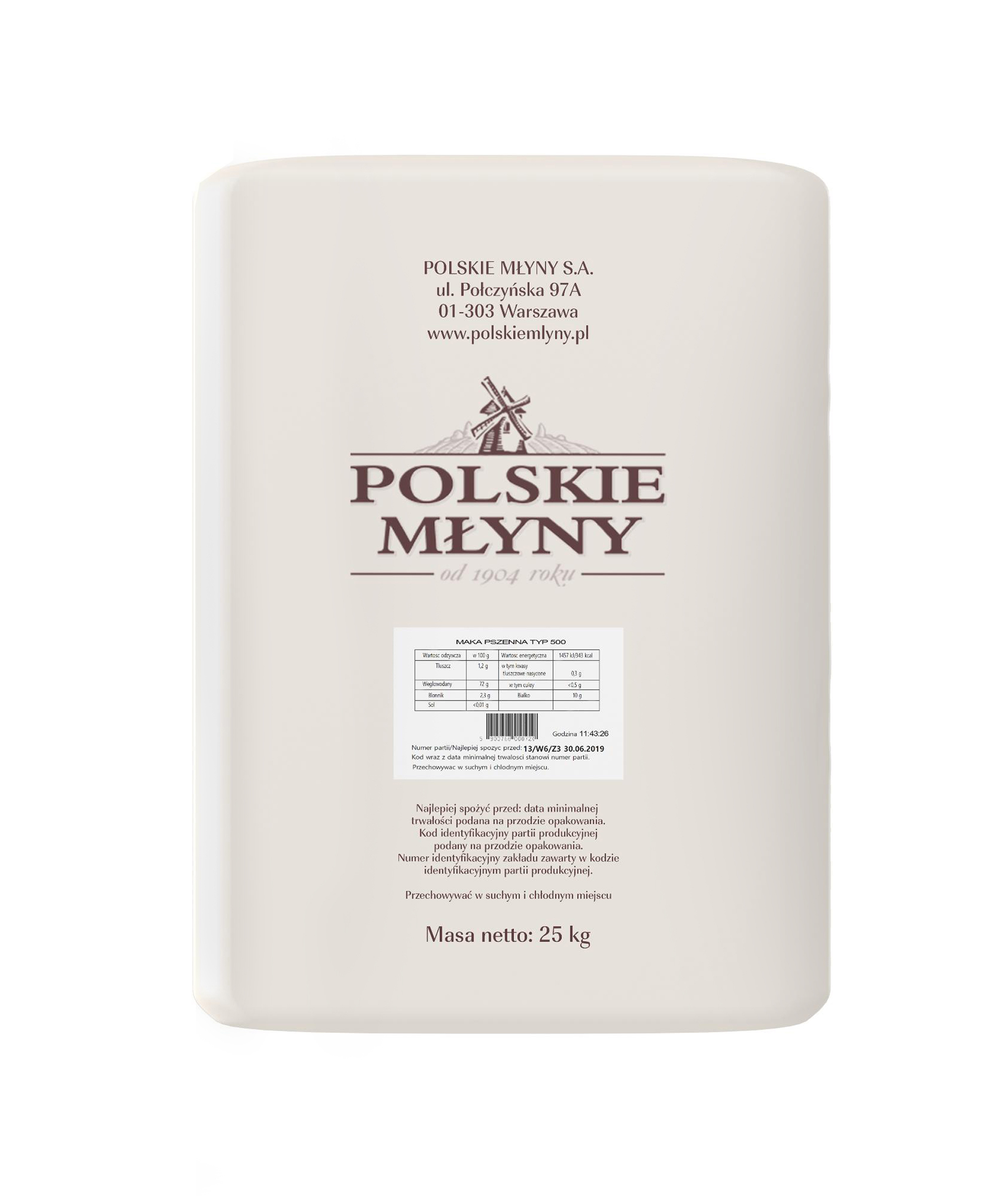 Mąka Pszenna Typ 500 A 25 Kg Polskie Młyny