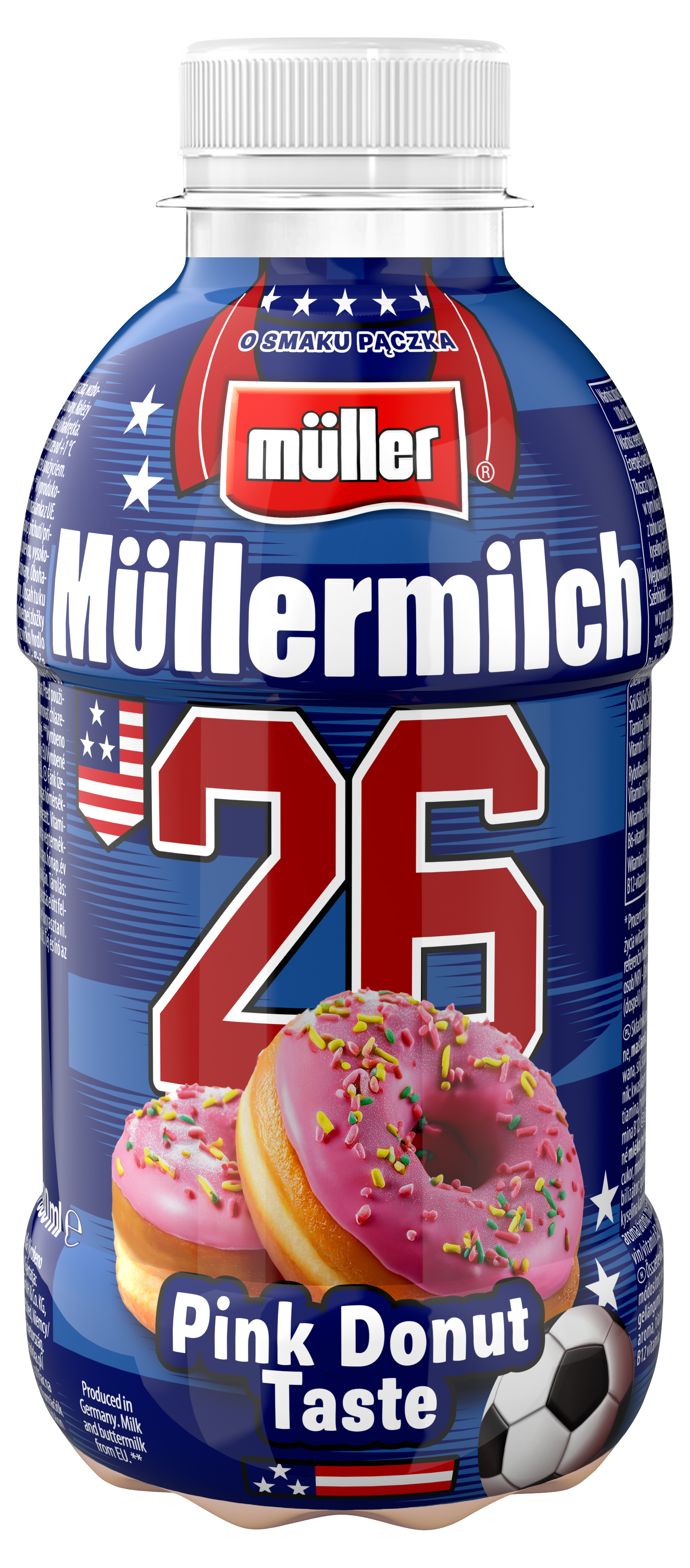 Müllermilch Napój Mleczny Limitowana Edycja Pink Donut 400G
