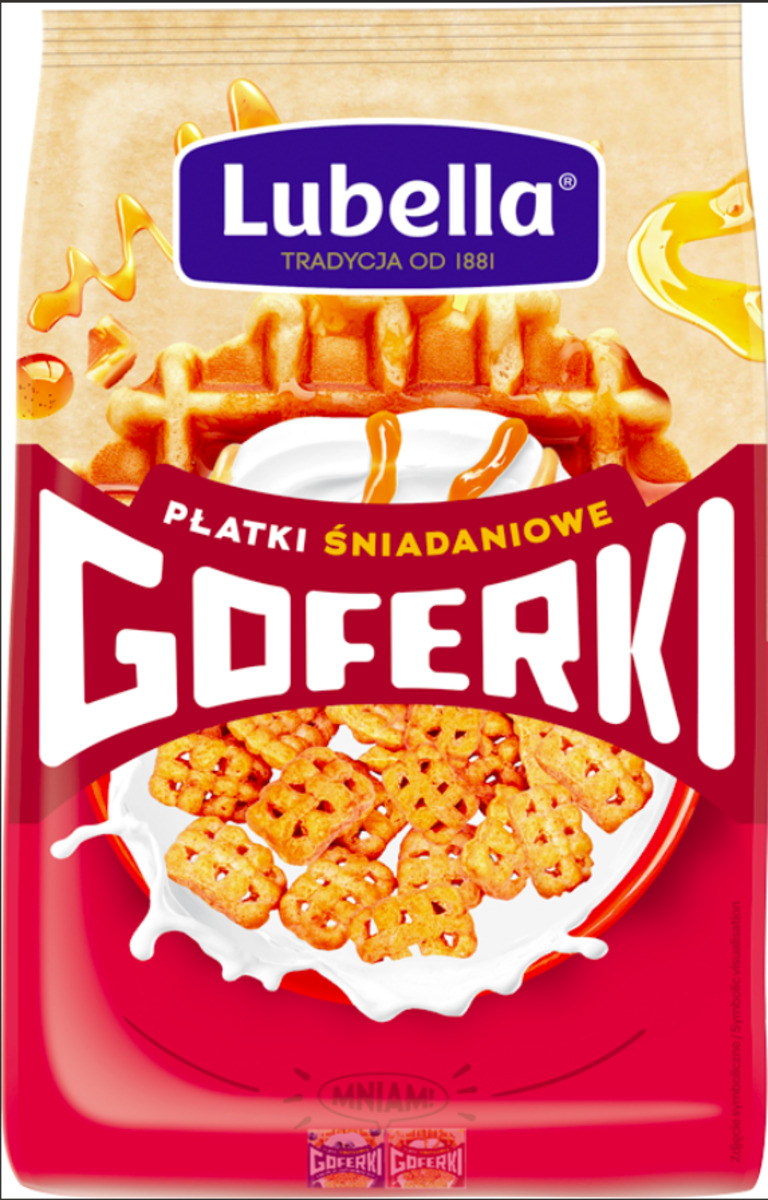Lubella Goferki Zbożowe Płatki Śniadaniowe O Smaku Maślanym 400G