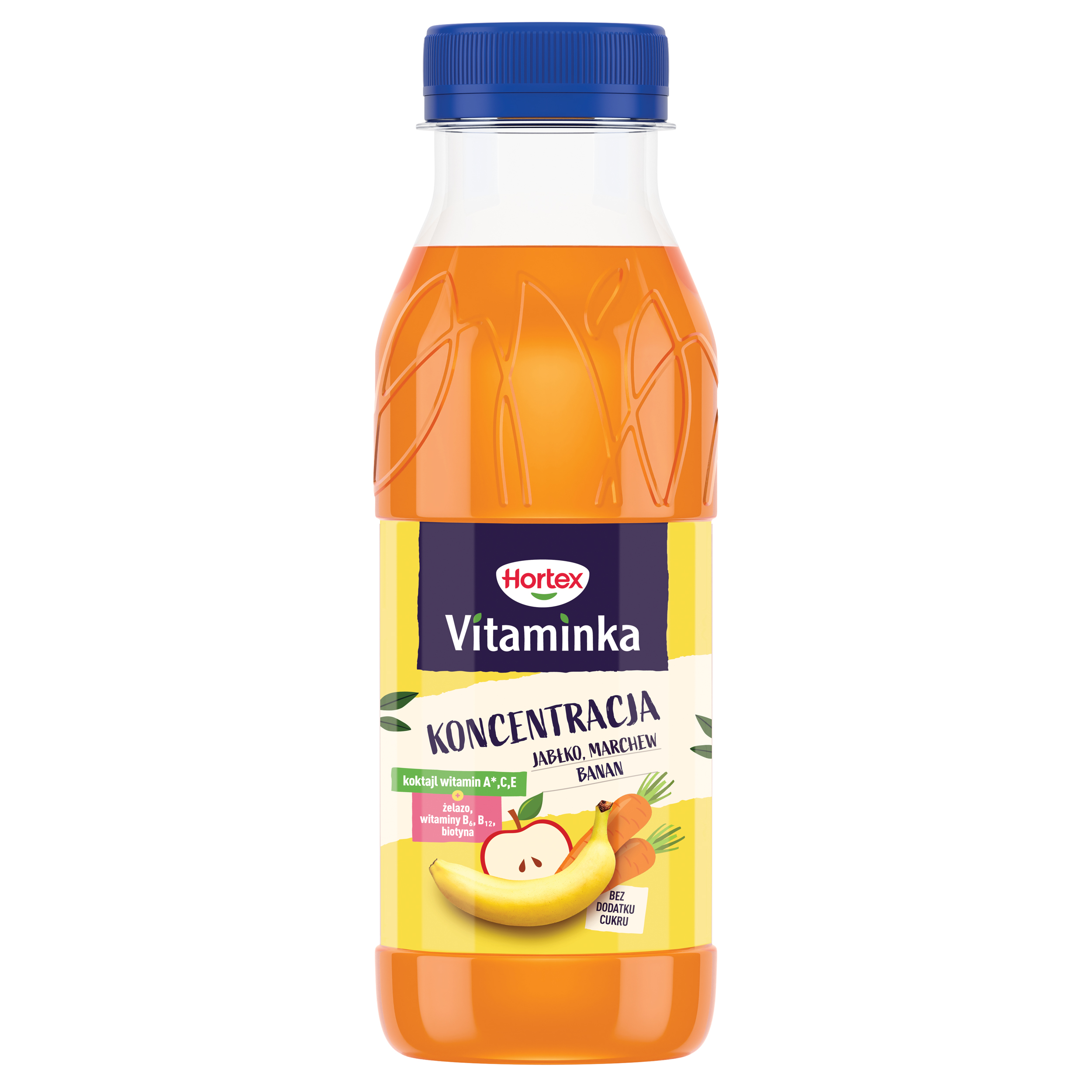 Hortex Vitaminka Jabłko, Marchew, Banan Sok Butelka Apet 300 Ml Kaucja