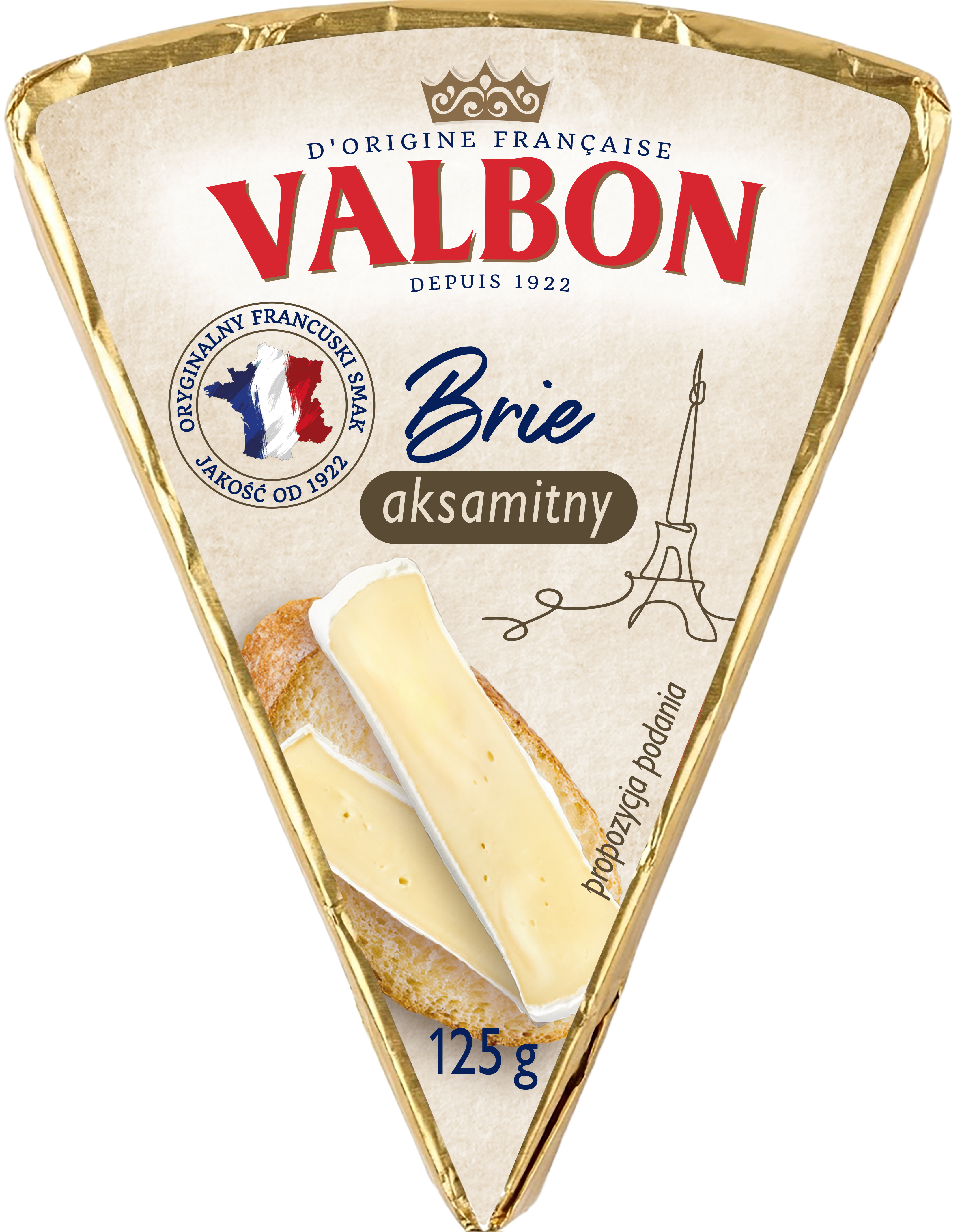 Valbon Brie Aksamitny. Ser Pleśniowy 125G
