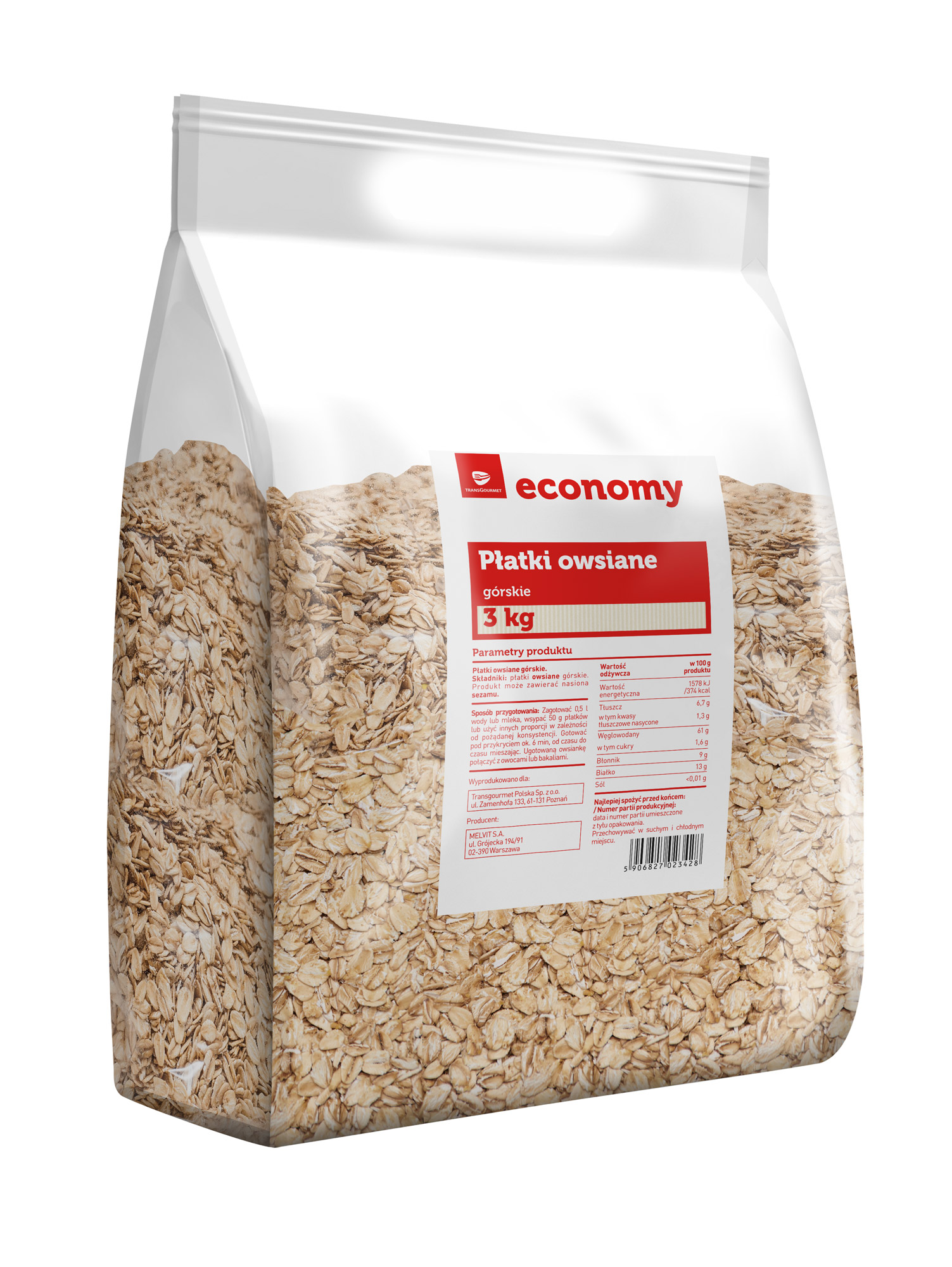 Tge Płatki Owsiane Górskie 3Kg
