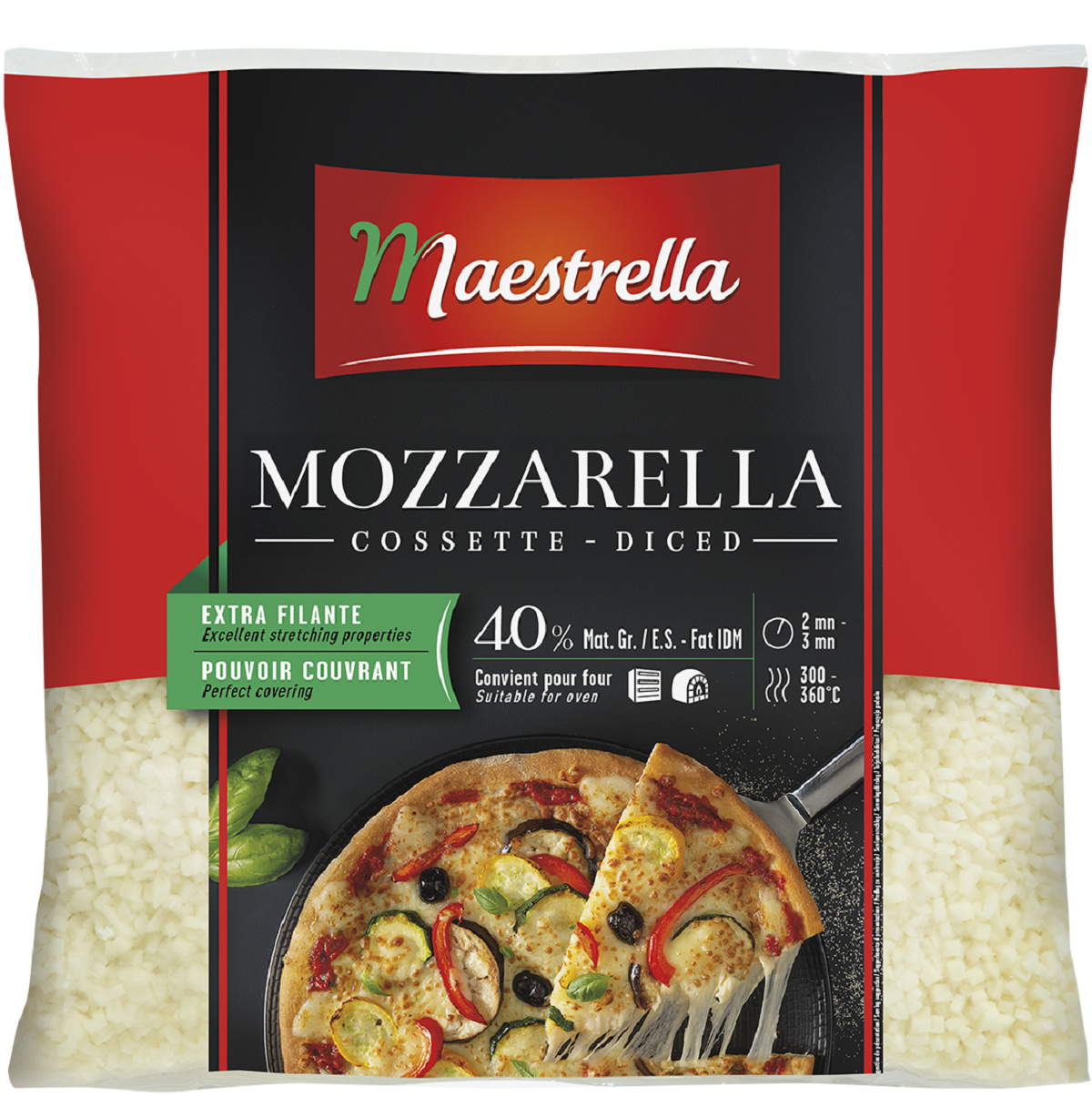 Maestrella Mozzarella Kostka 2,5Kg