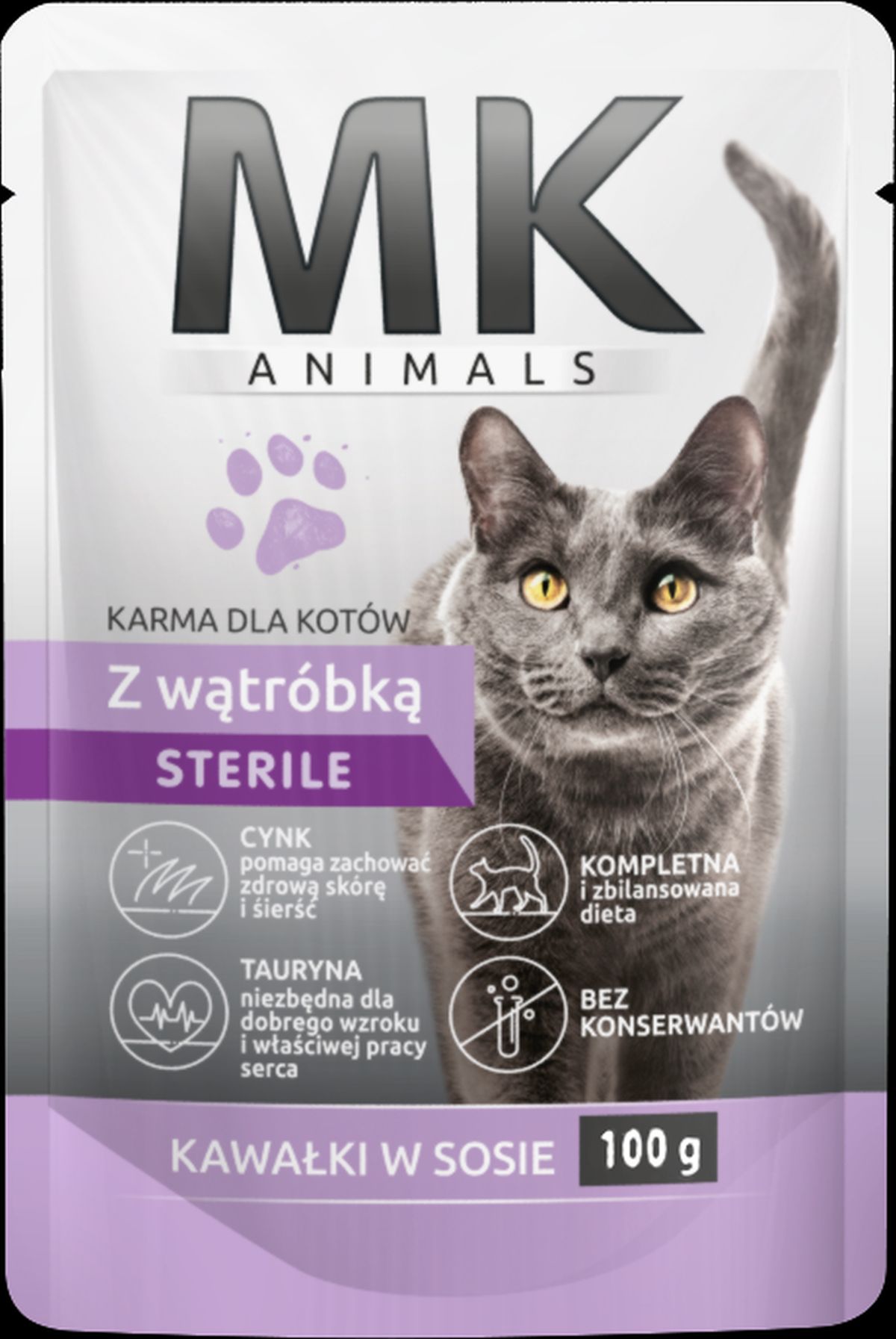 Mk Animals Saszetka Dla Kotów Z Wątróbką Sterile 100 G
